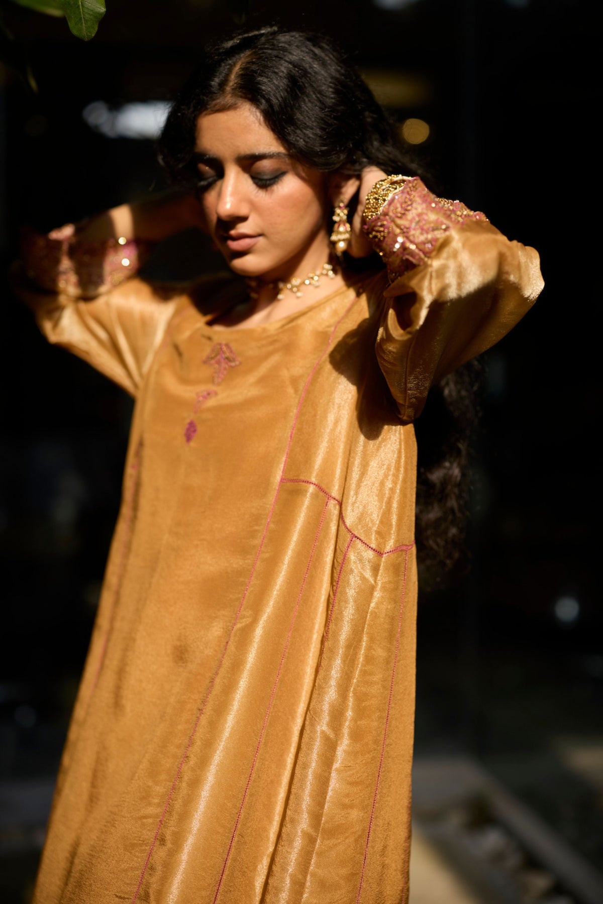 Mustard Dhara Kurta Set