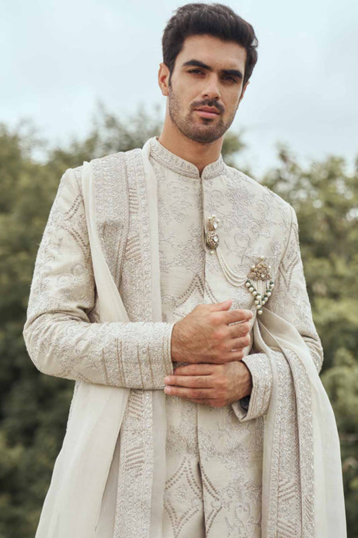 Ivory Vintage Sherwani Set