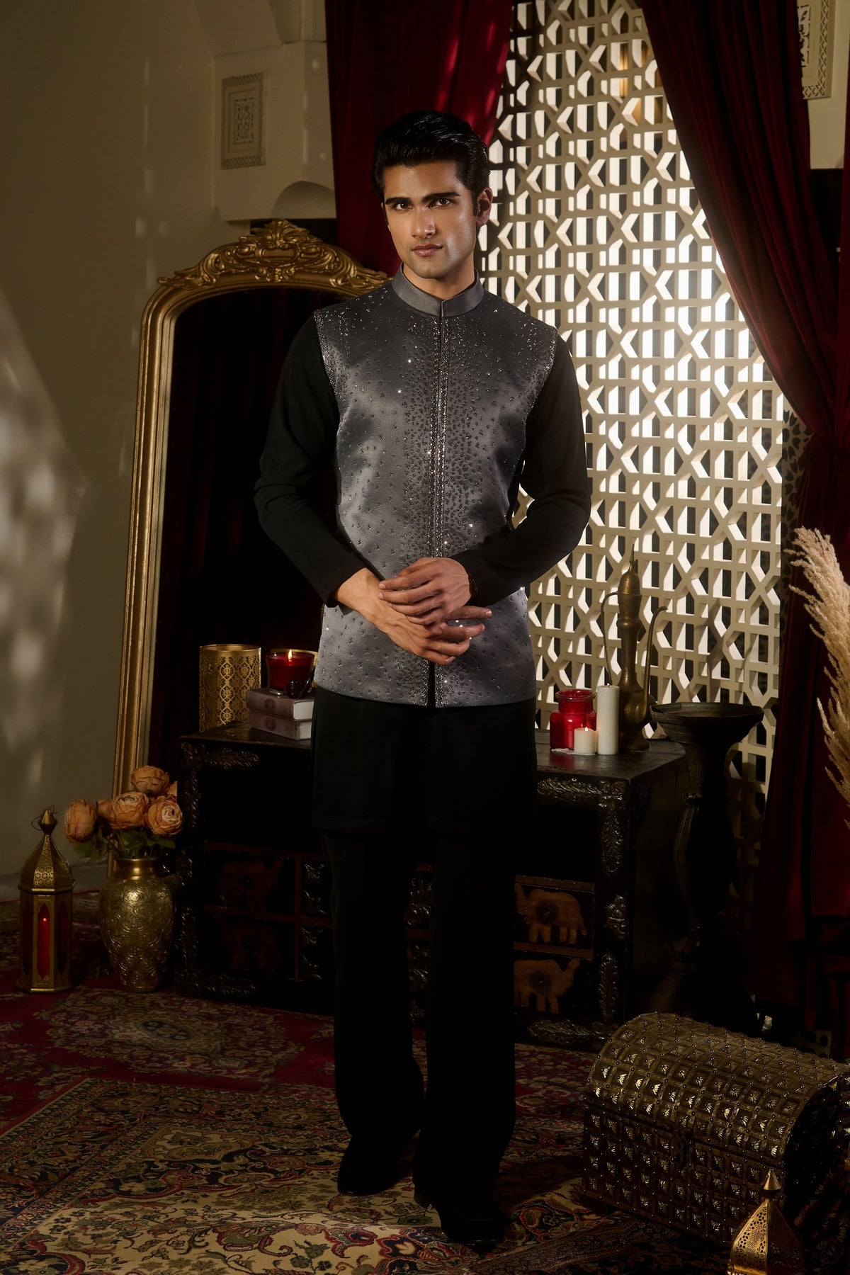 Halo Nehru Jacket Set