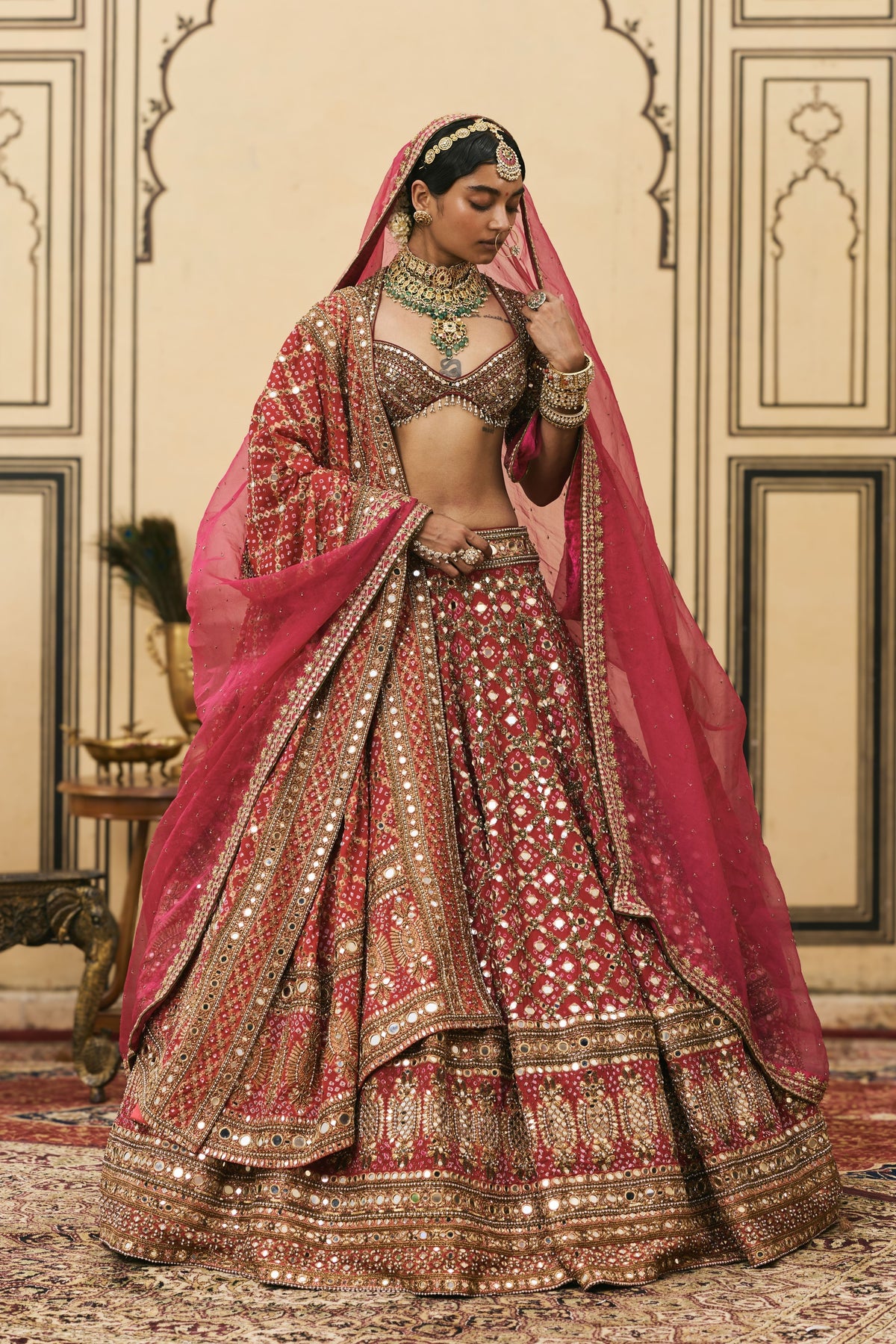Gulabi Lehenga Set