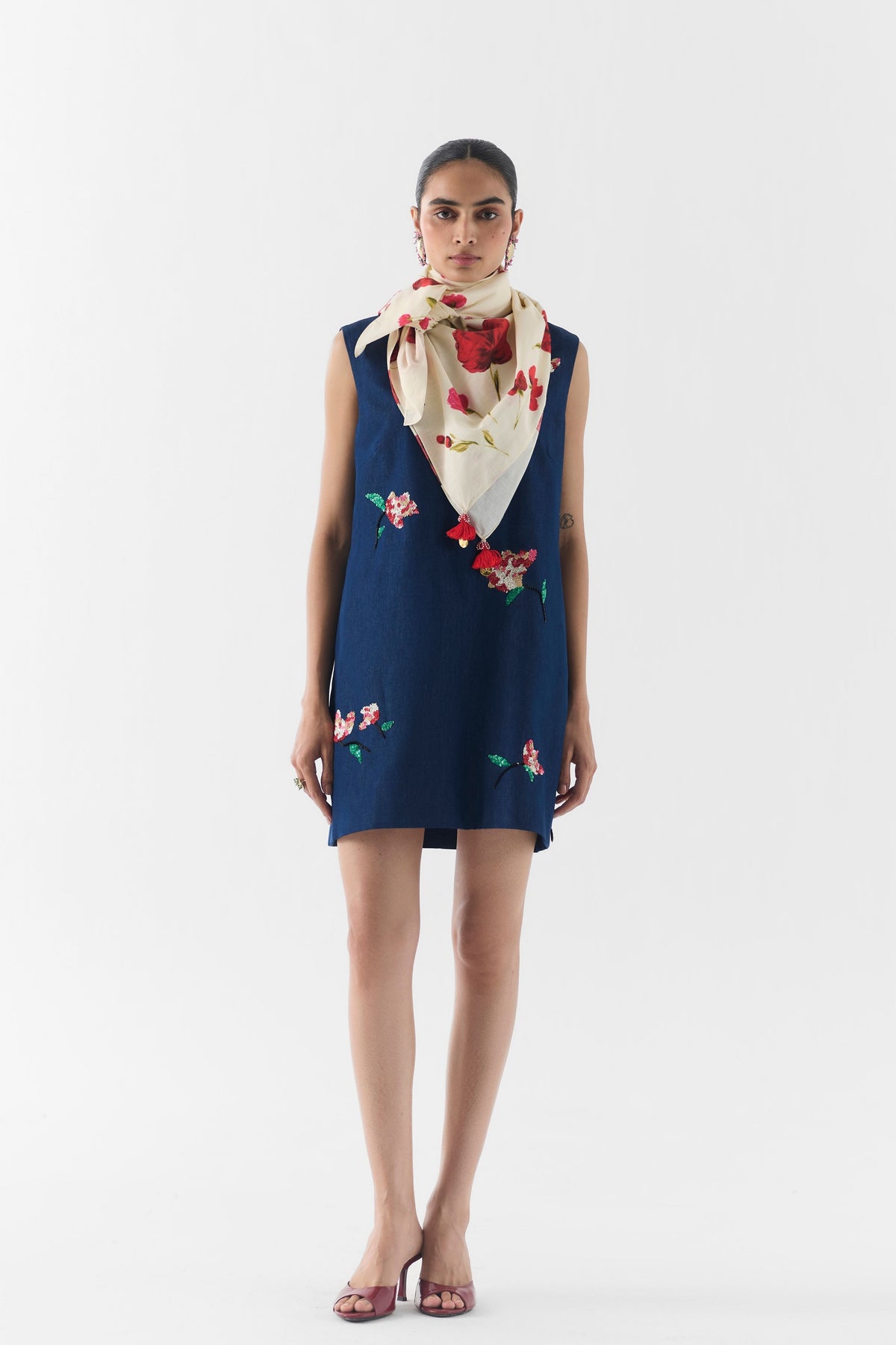 Rose Denim Dress