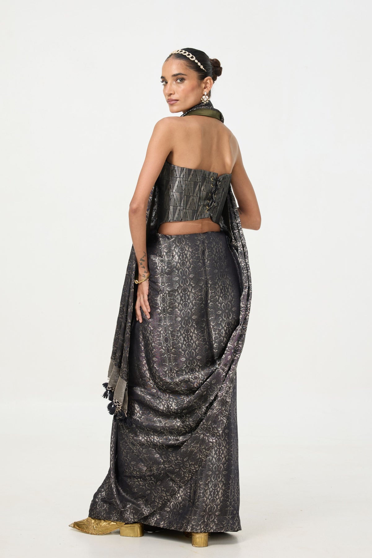 Noir Tissue Saree