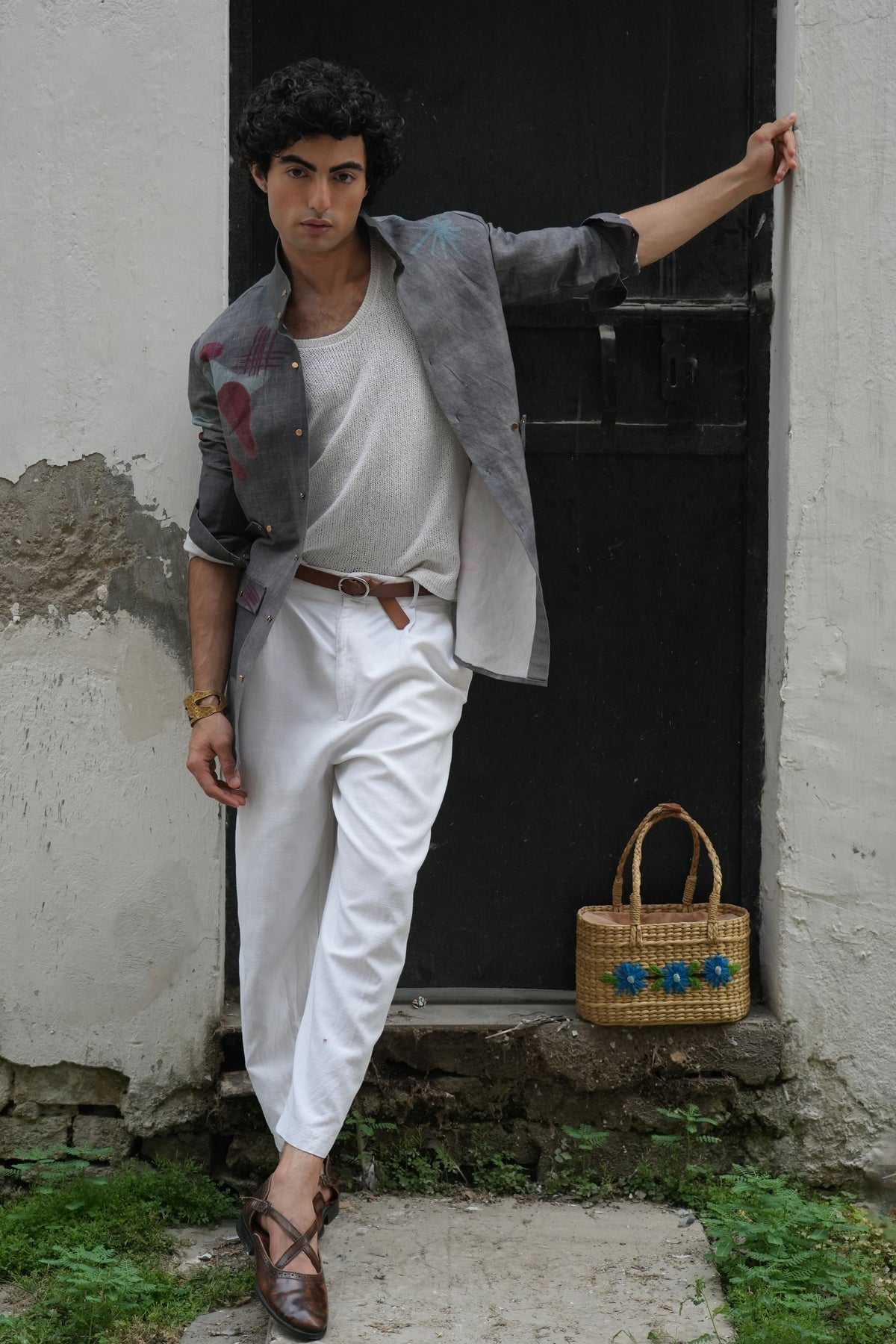 Charcoal Grey Overshirt Set
