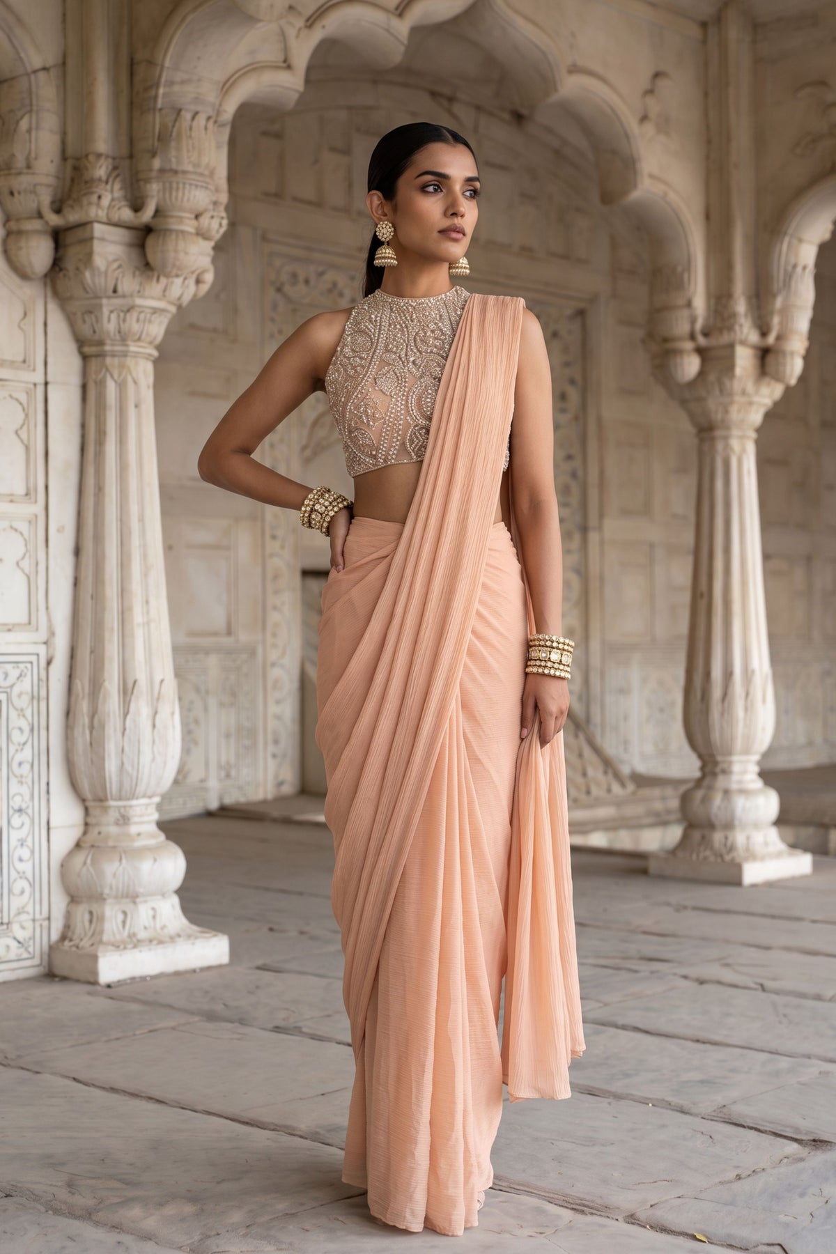 Roop Chhaya Draped Saree Set