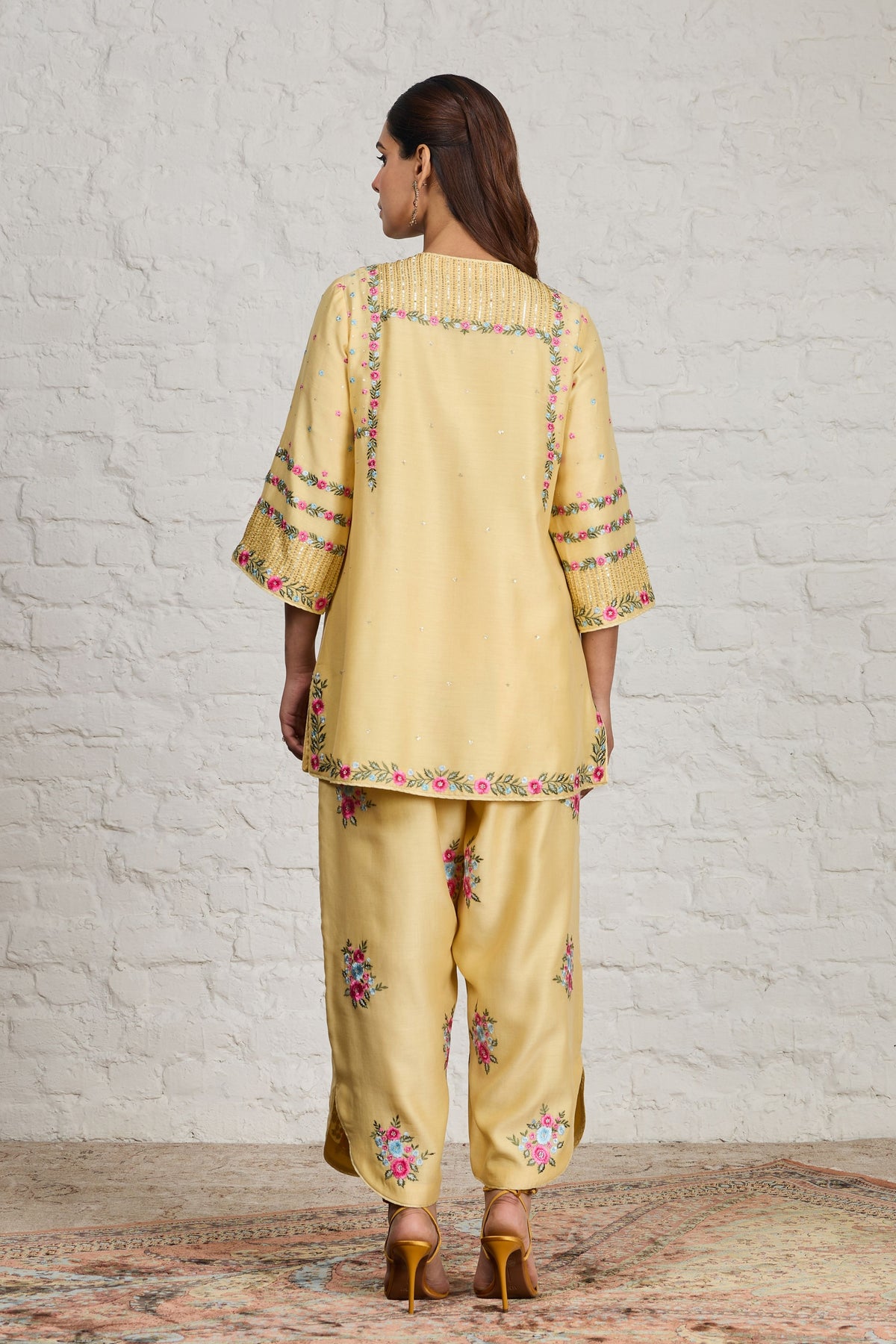Annora Yellow Short Kurta Set