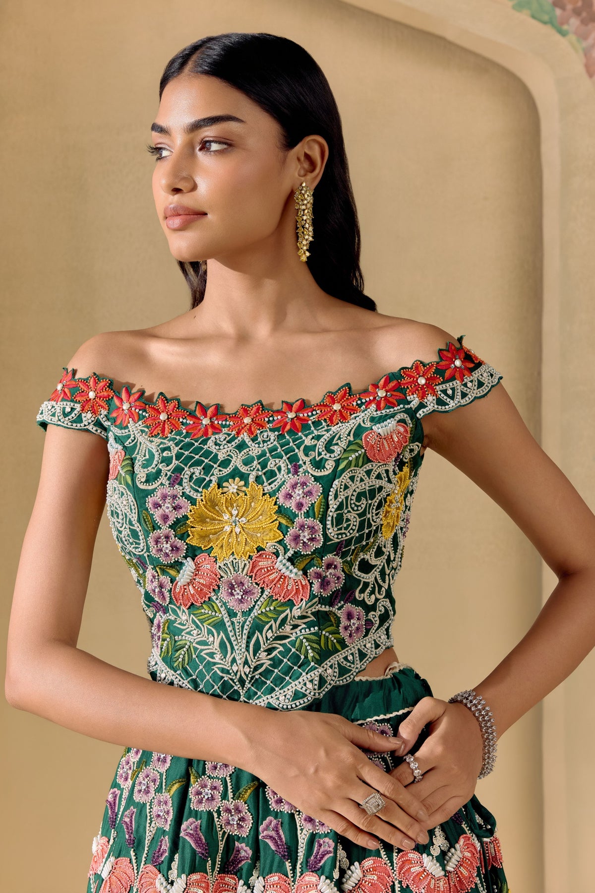 Emerald Green Botanica Lehenga