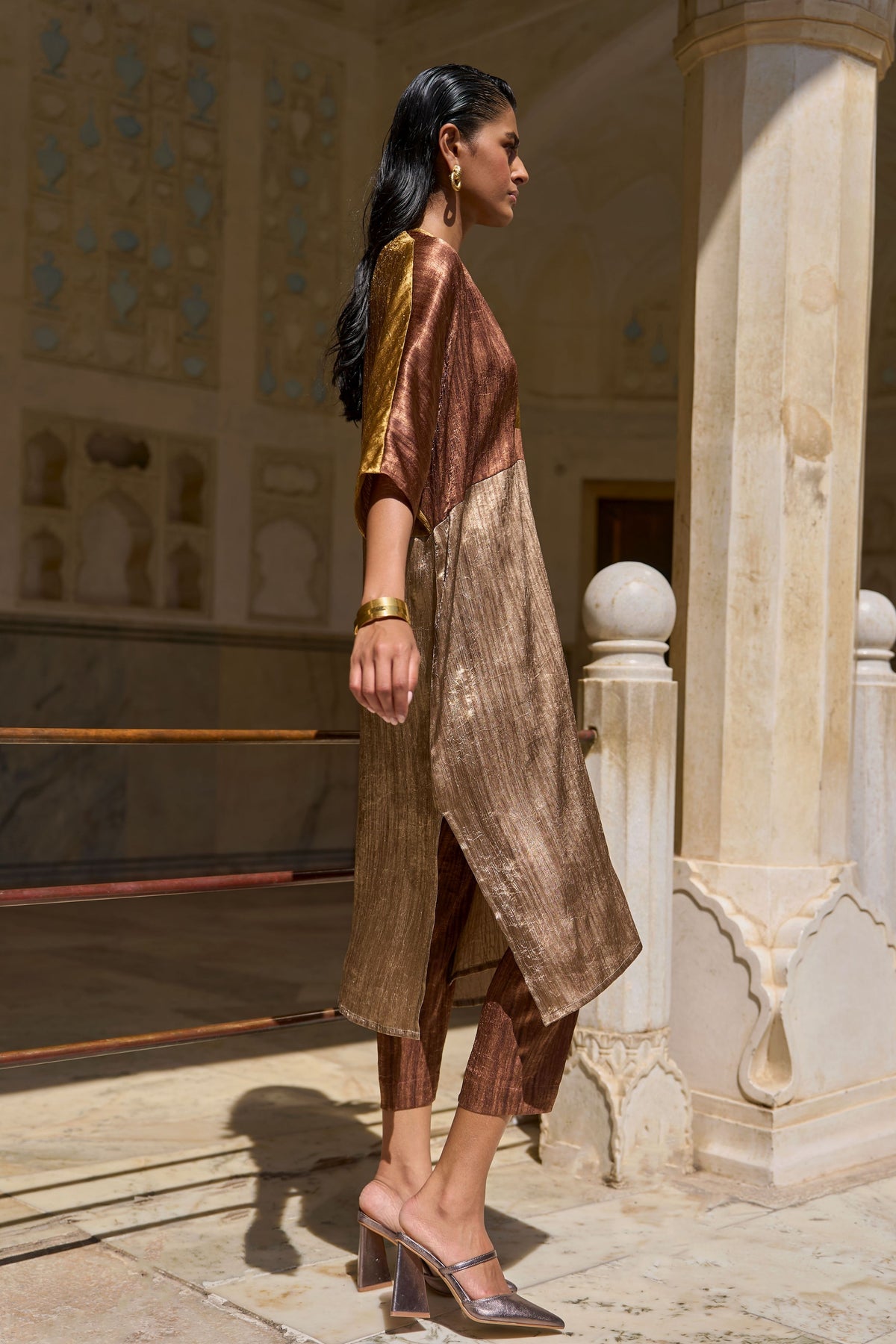 Lamé Blocked Co-ord Set