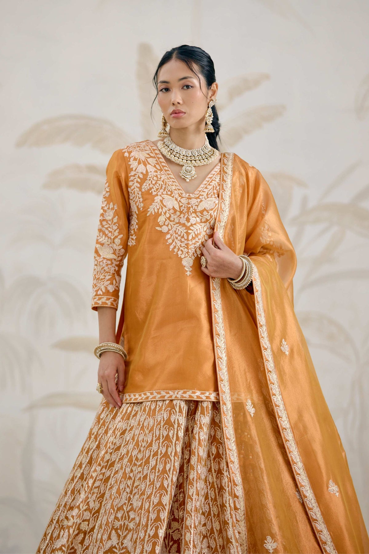 Burnt Orange Lehenga Set