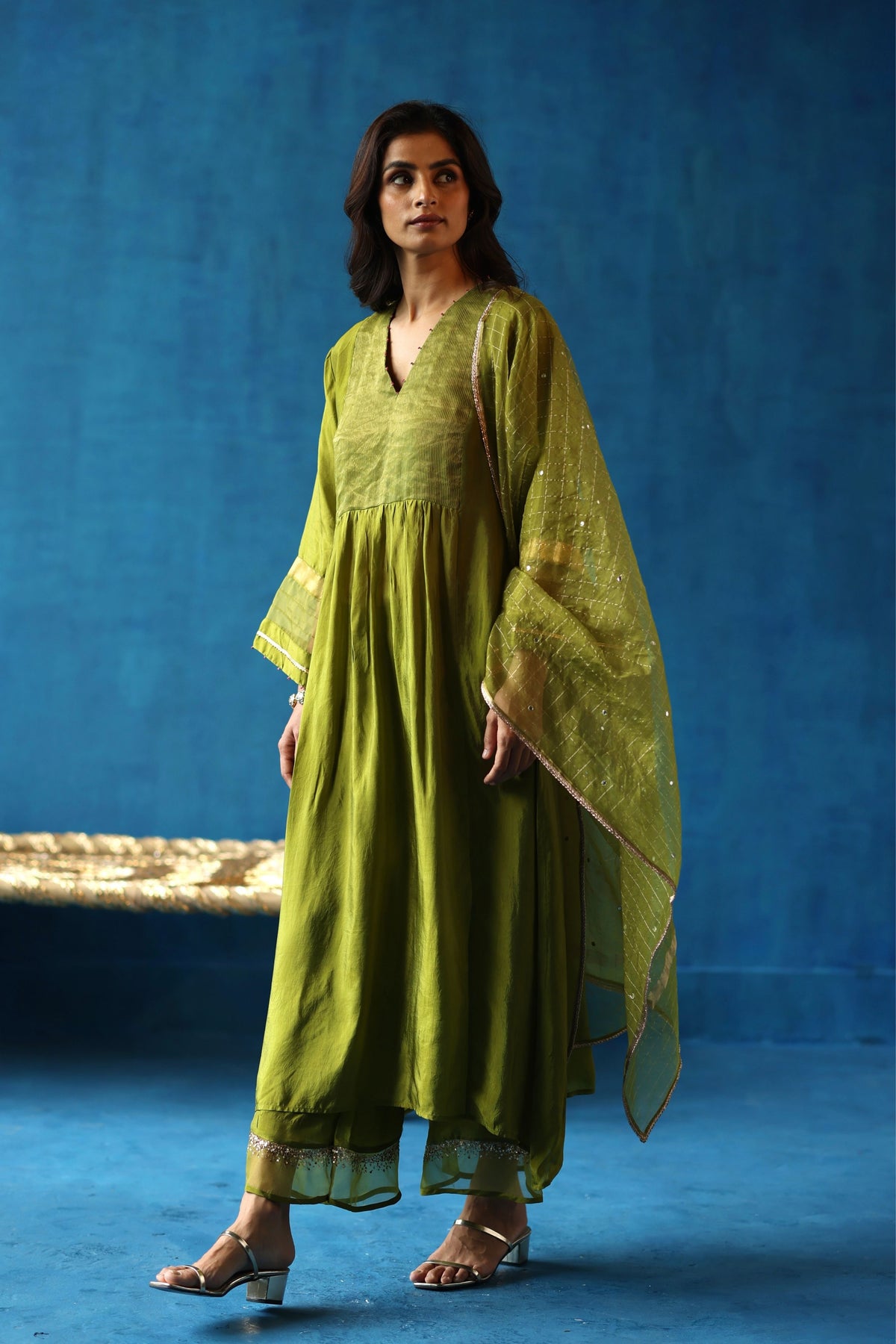 Green Jamun Kurta Set