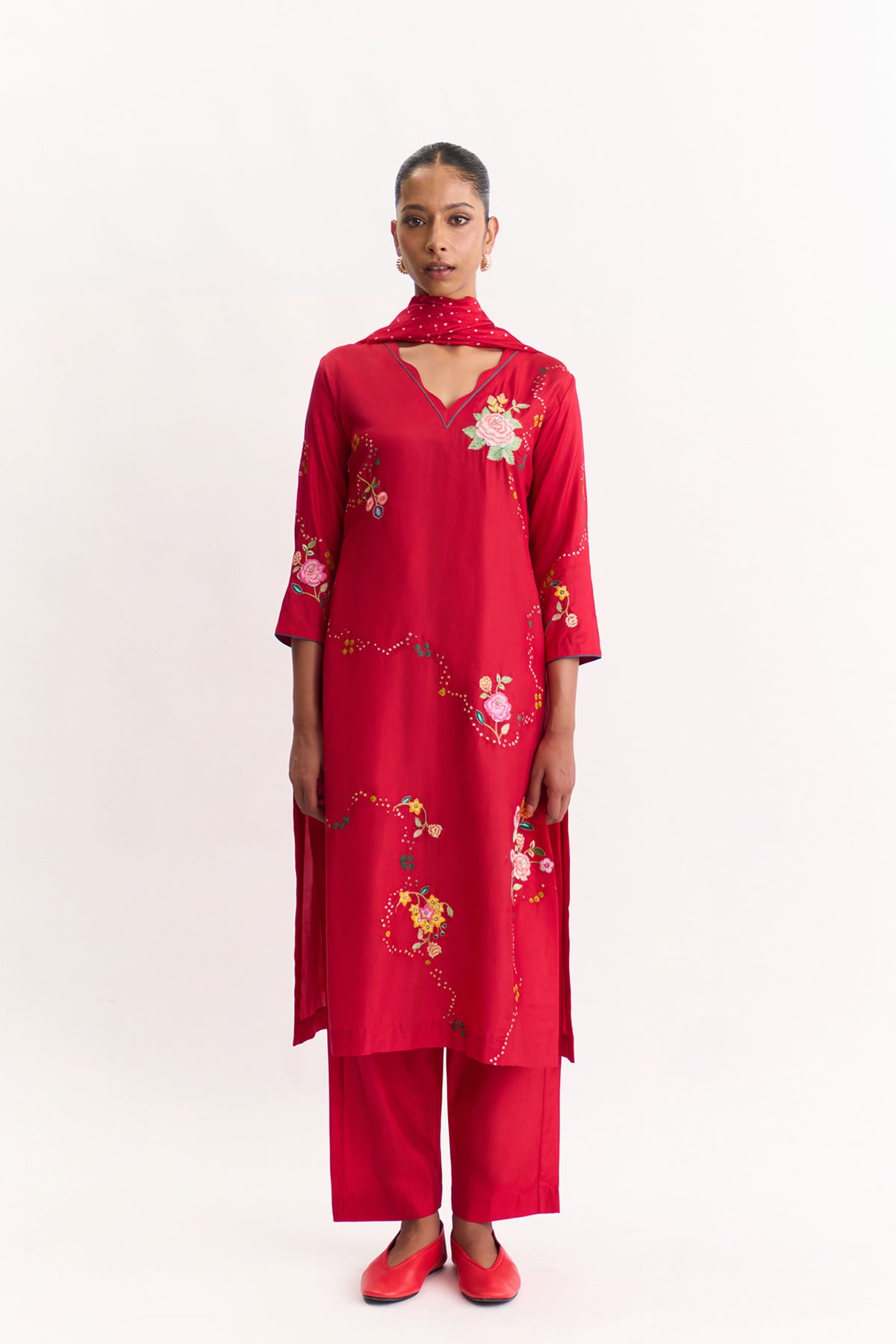 Yuki Maroon Kurta Set