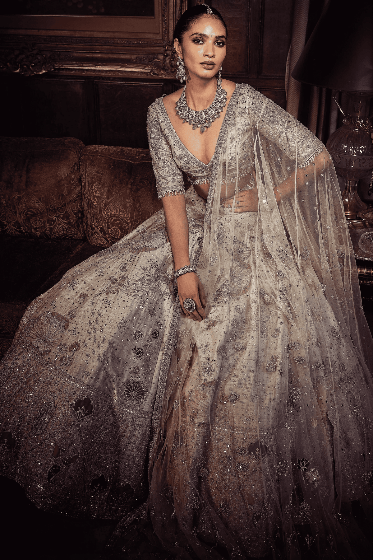 Kamalbagh Aurum Ekru Lehenga Set