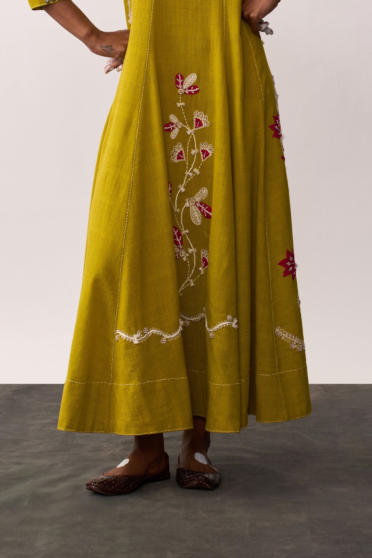 Aruna Yellow Angrakha