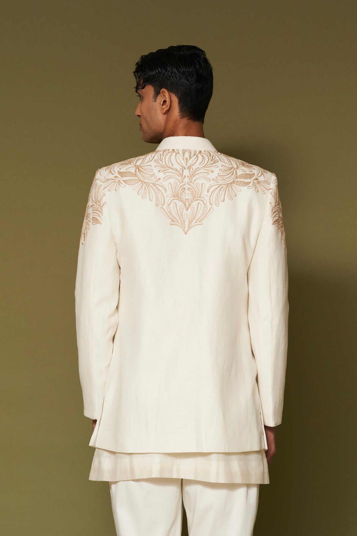 Ivory Dori Embroidered Bandhgala Set