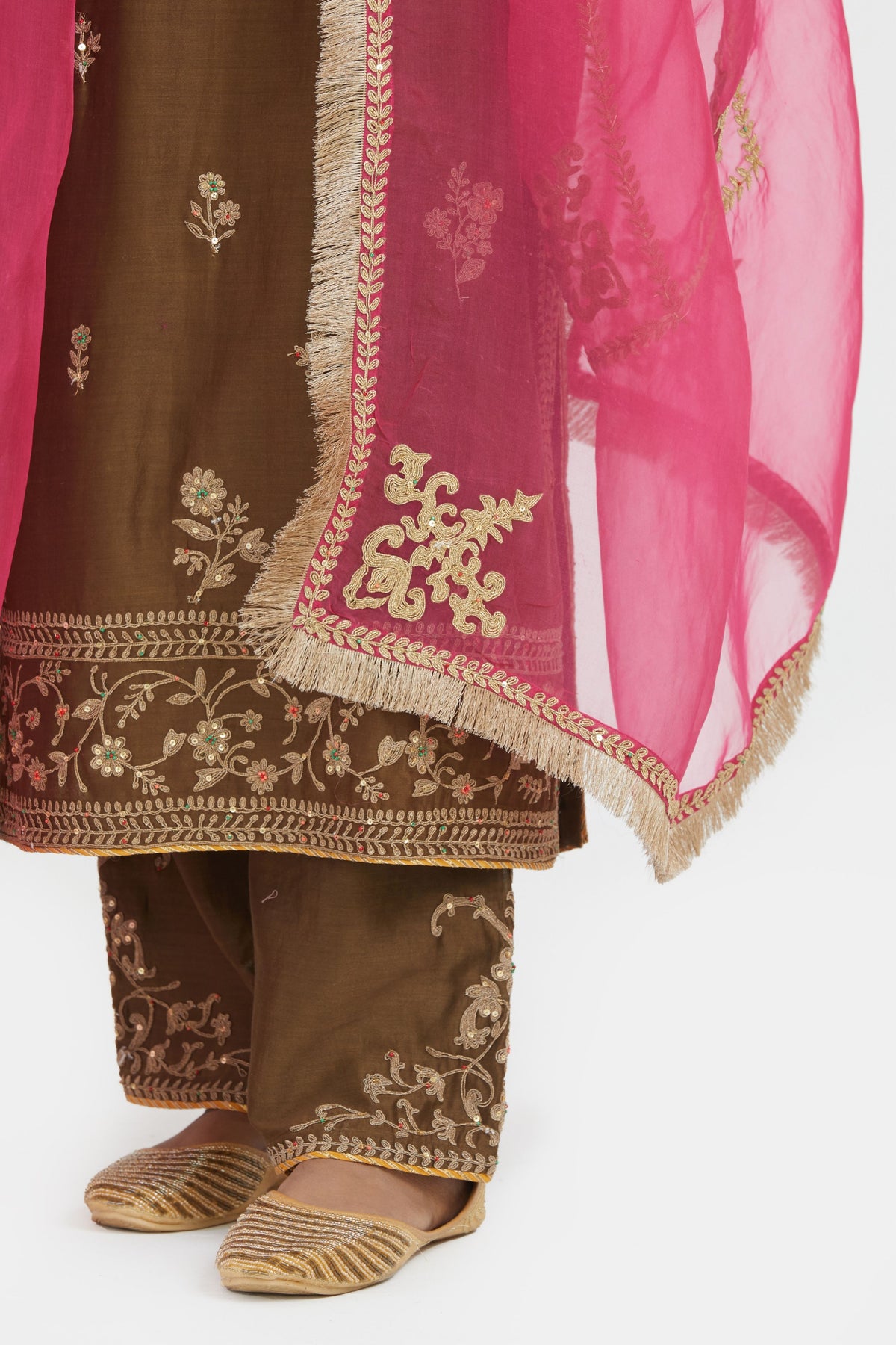 Olive Straight Kurta Set
