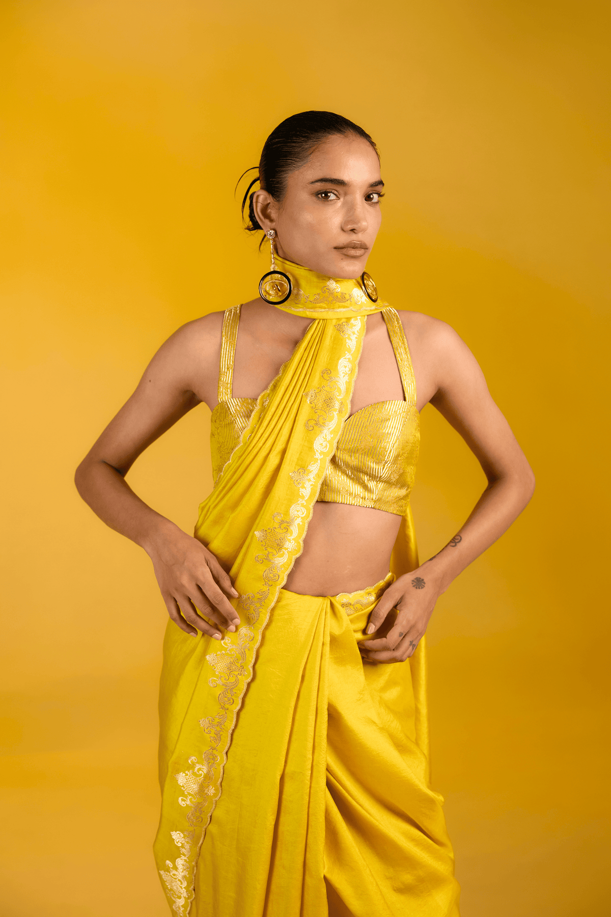 The Pineapple Breeze Saree