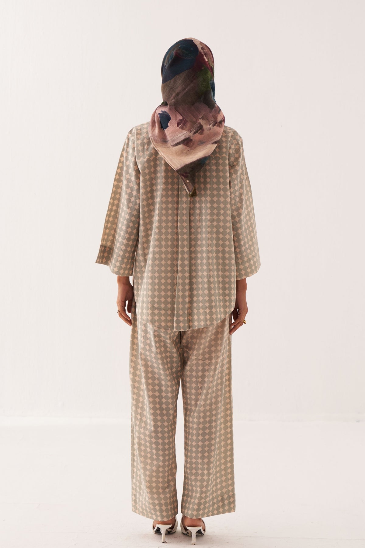 Cuboid Appliqe Jacket Shirt