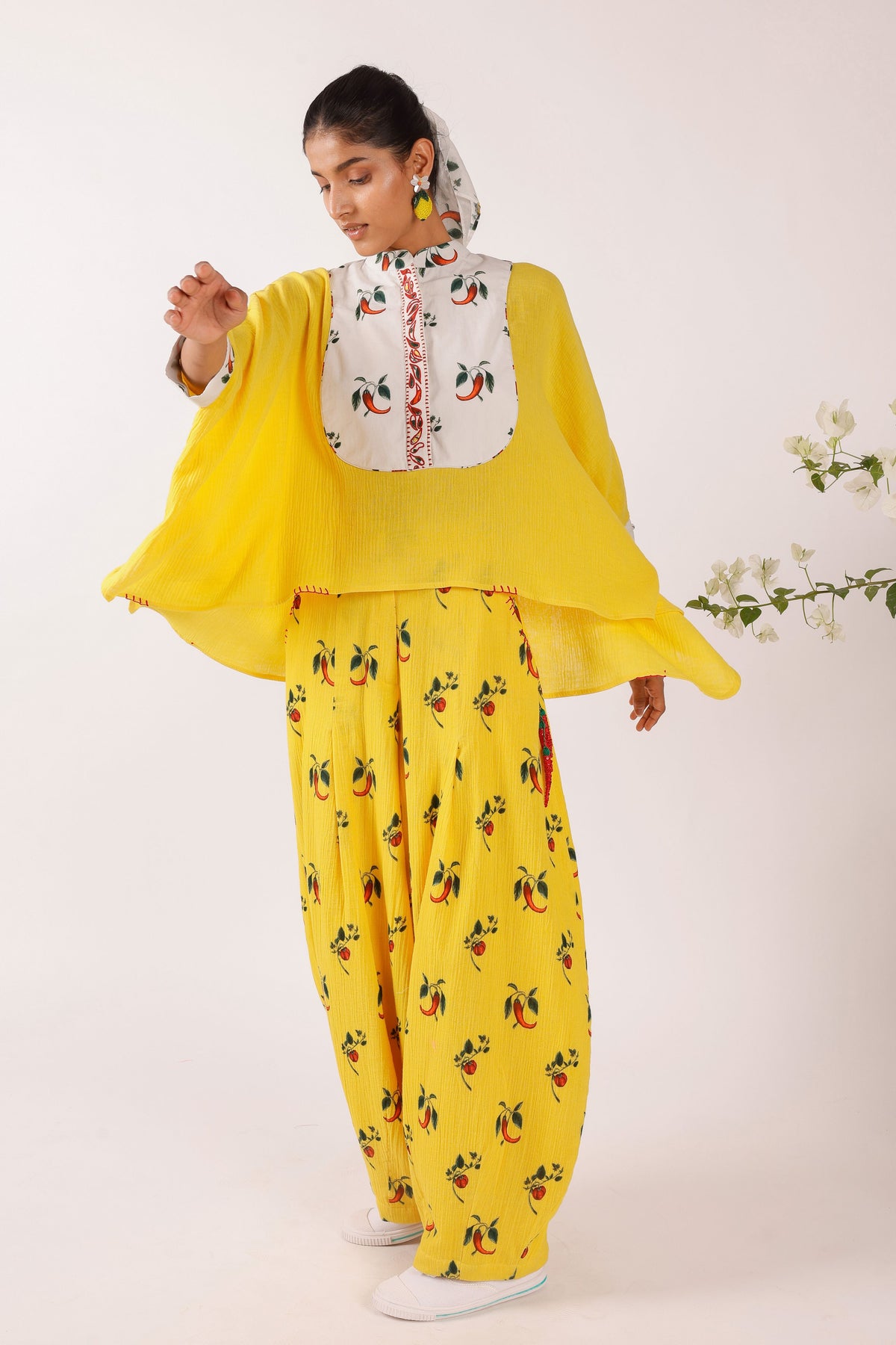 Yellow Cheese Cloth Co-ord Set