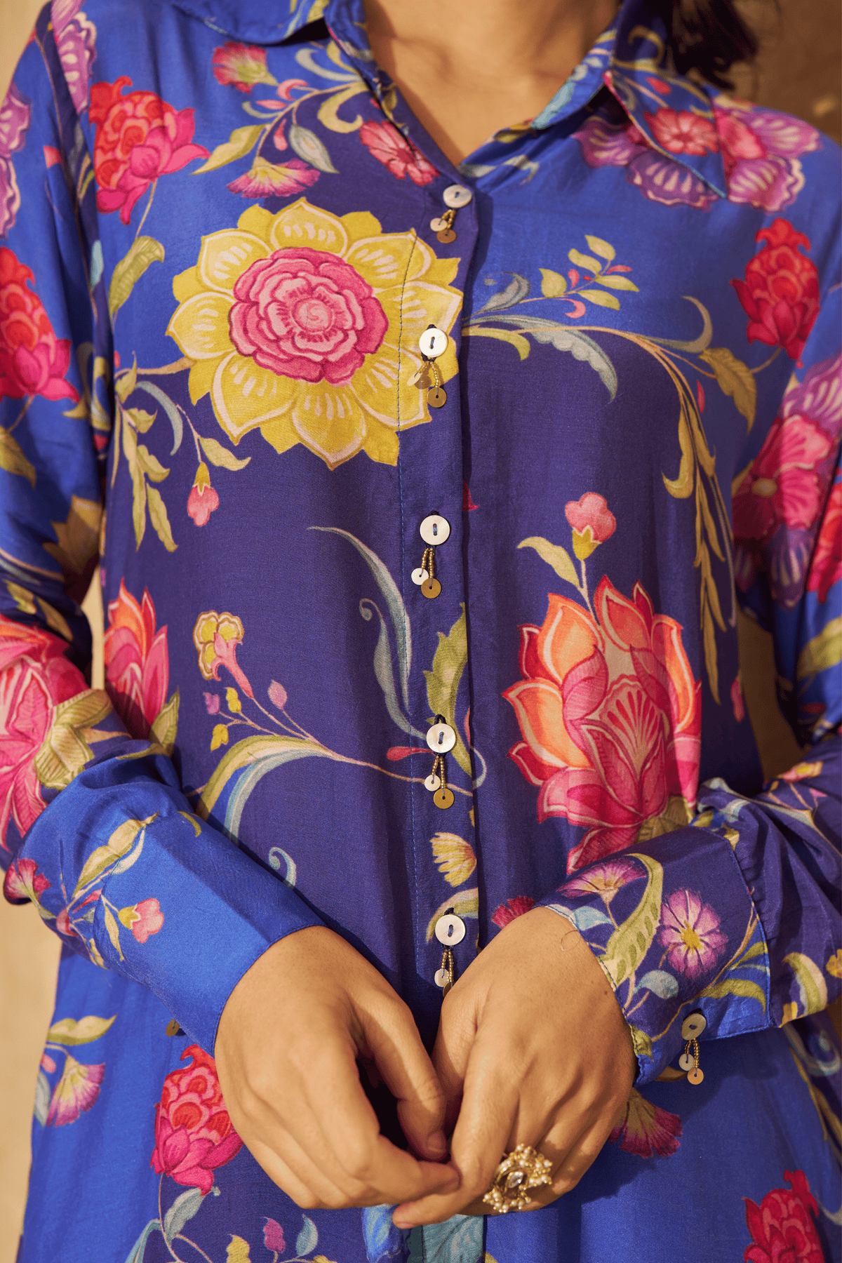 Ruya Blue Tunic Set