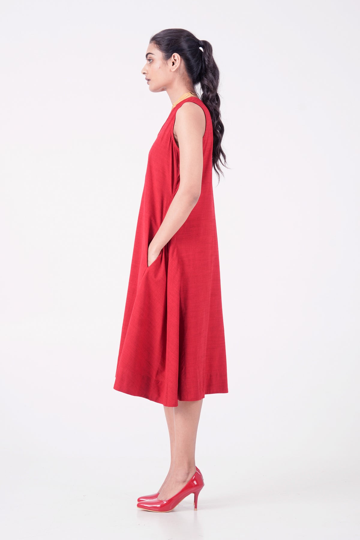 Twist Red Dress