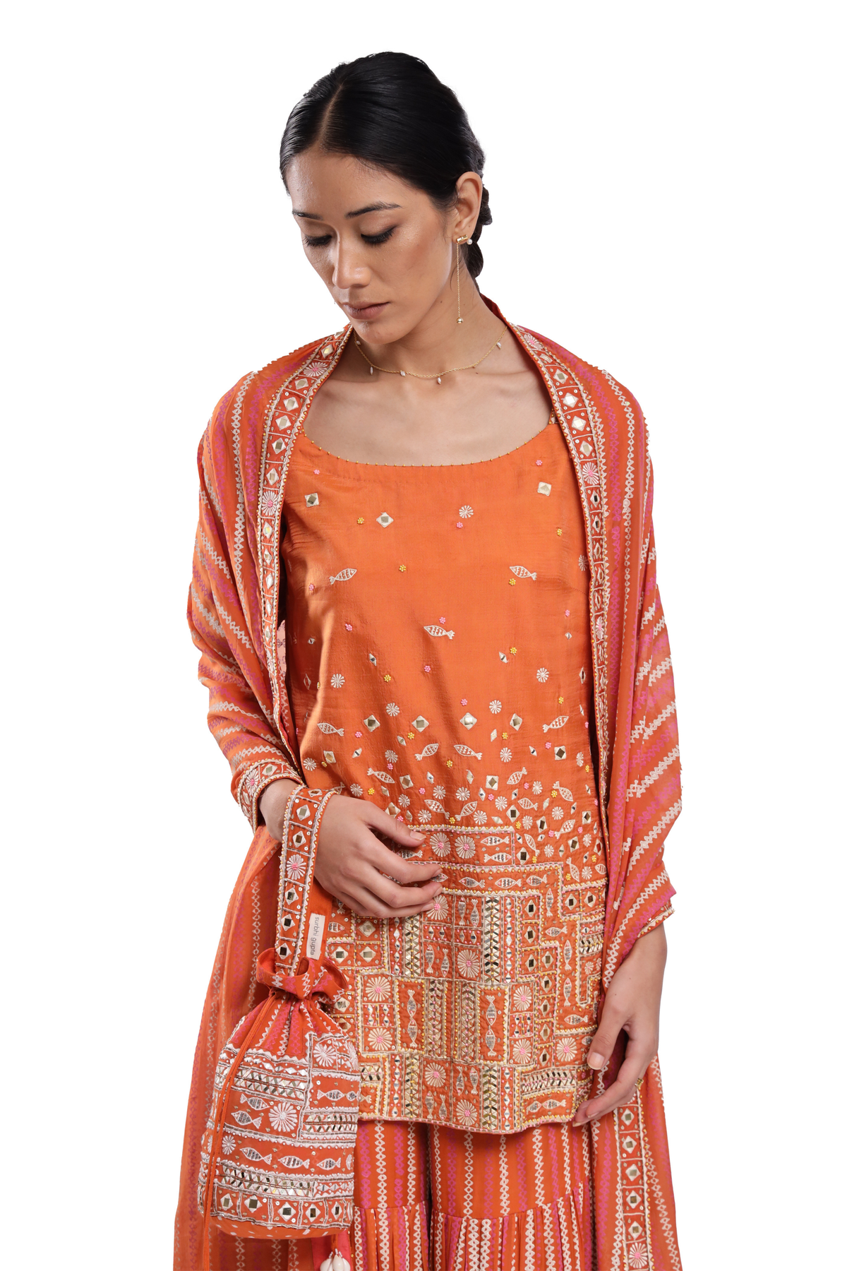 Orange Naila Set