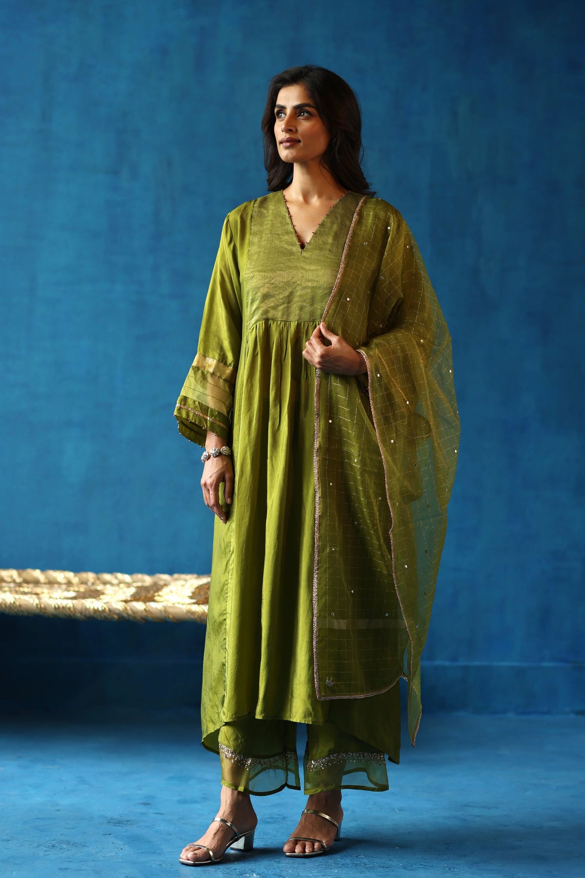 Green Jamun Kurta Set