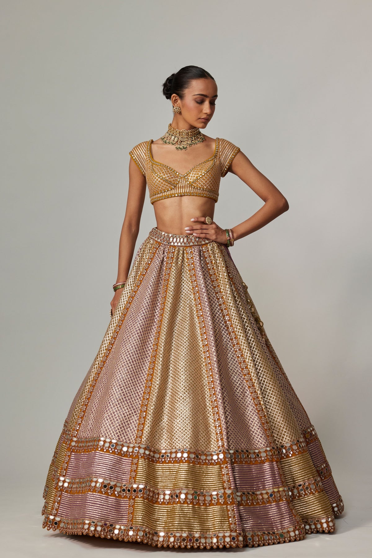 Mustard Multicolor Lehenga Set