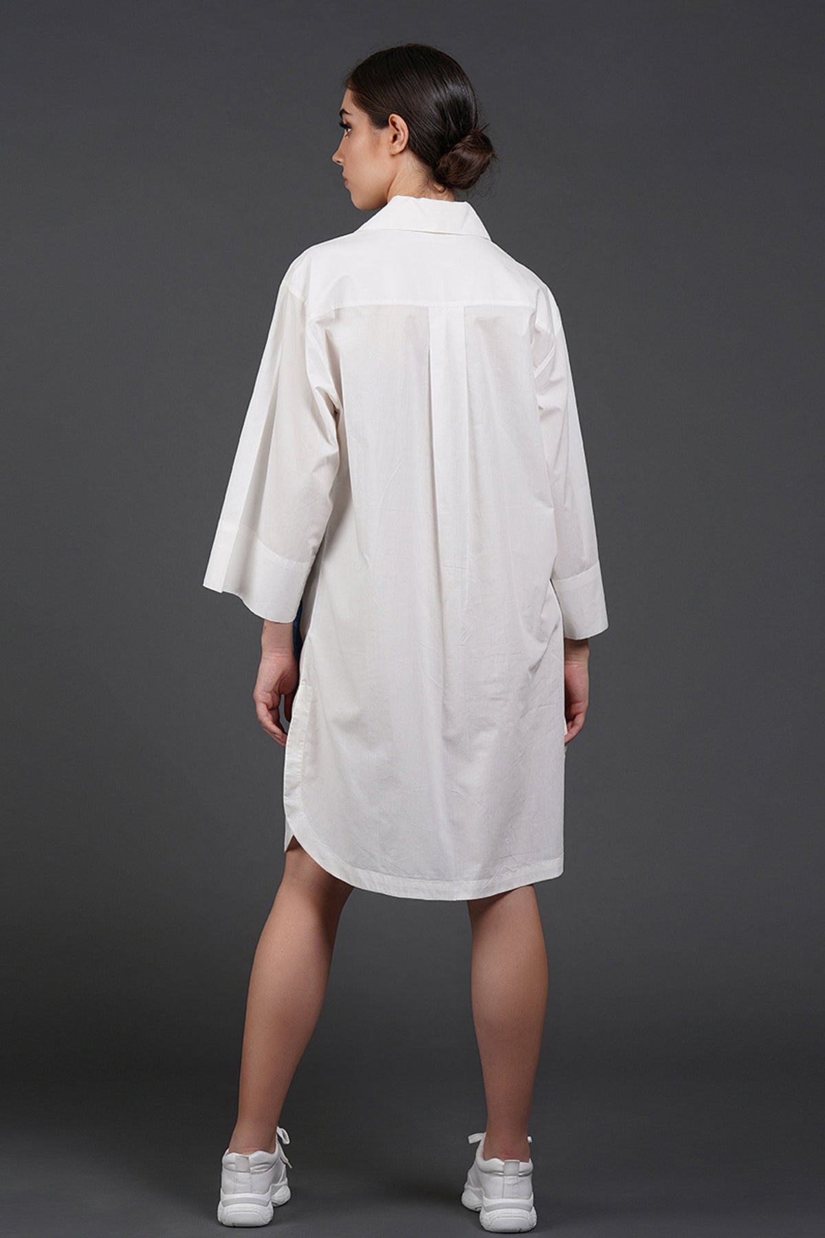 Offwhite Black &amp; Blue Digtal Print Shirt