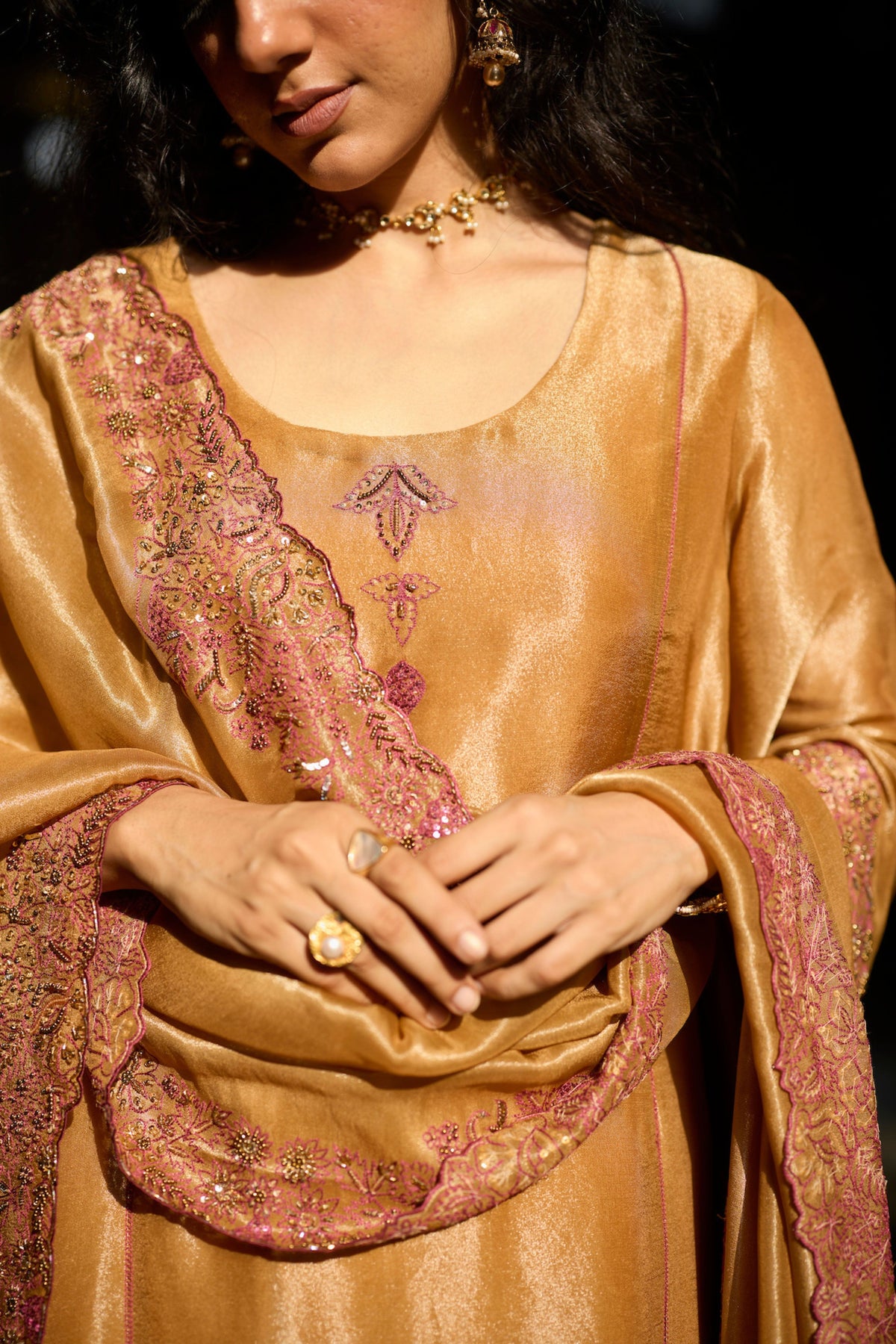 Mustard Dhara Kurta Set