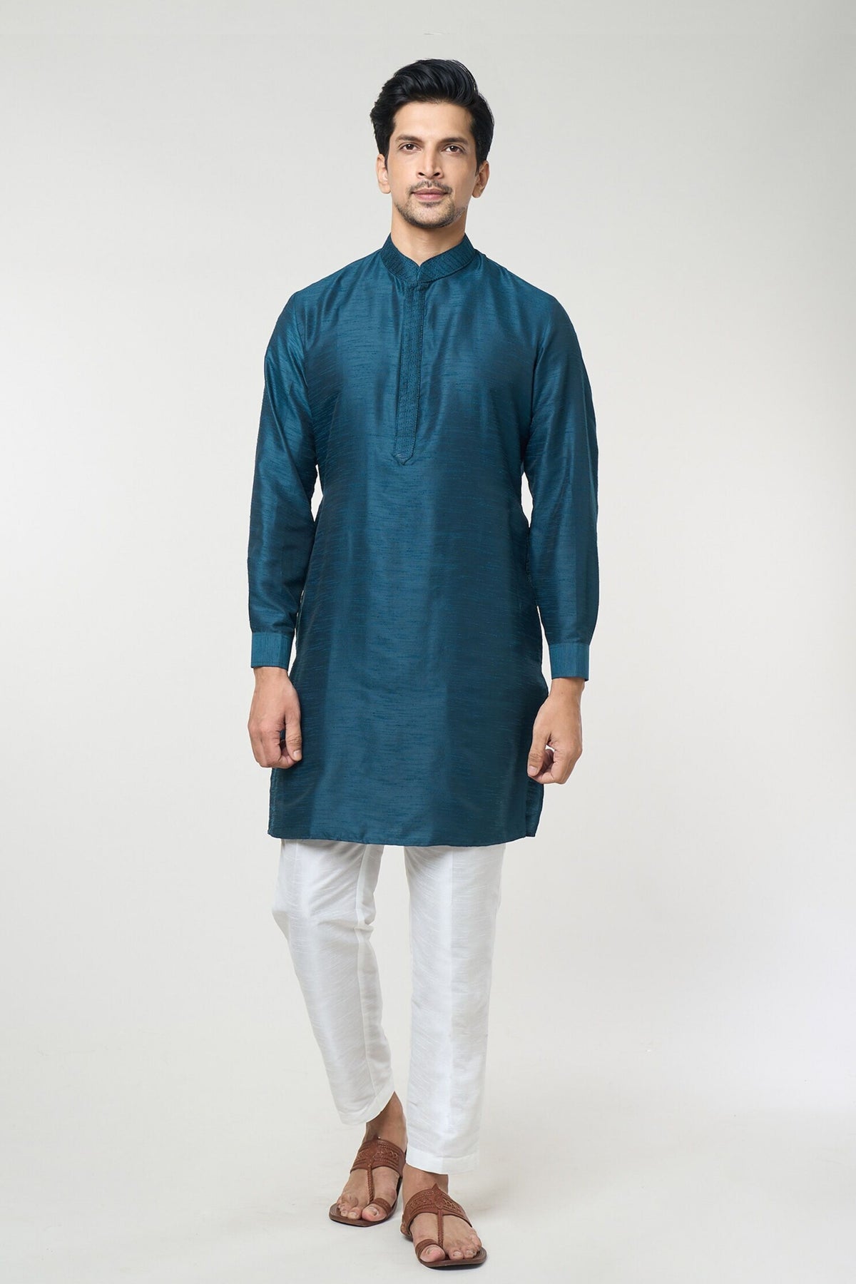 Rama Green Pintuck jacket Set