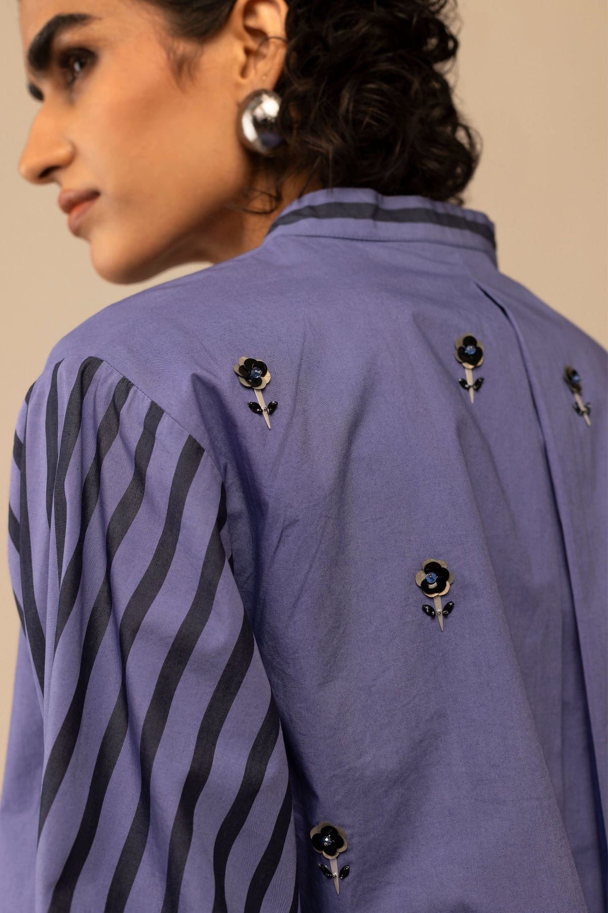 Nora Blue Stripe Top - Bunka - Elahe