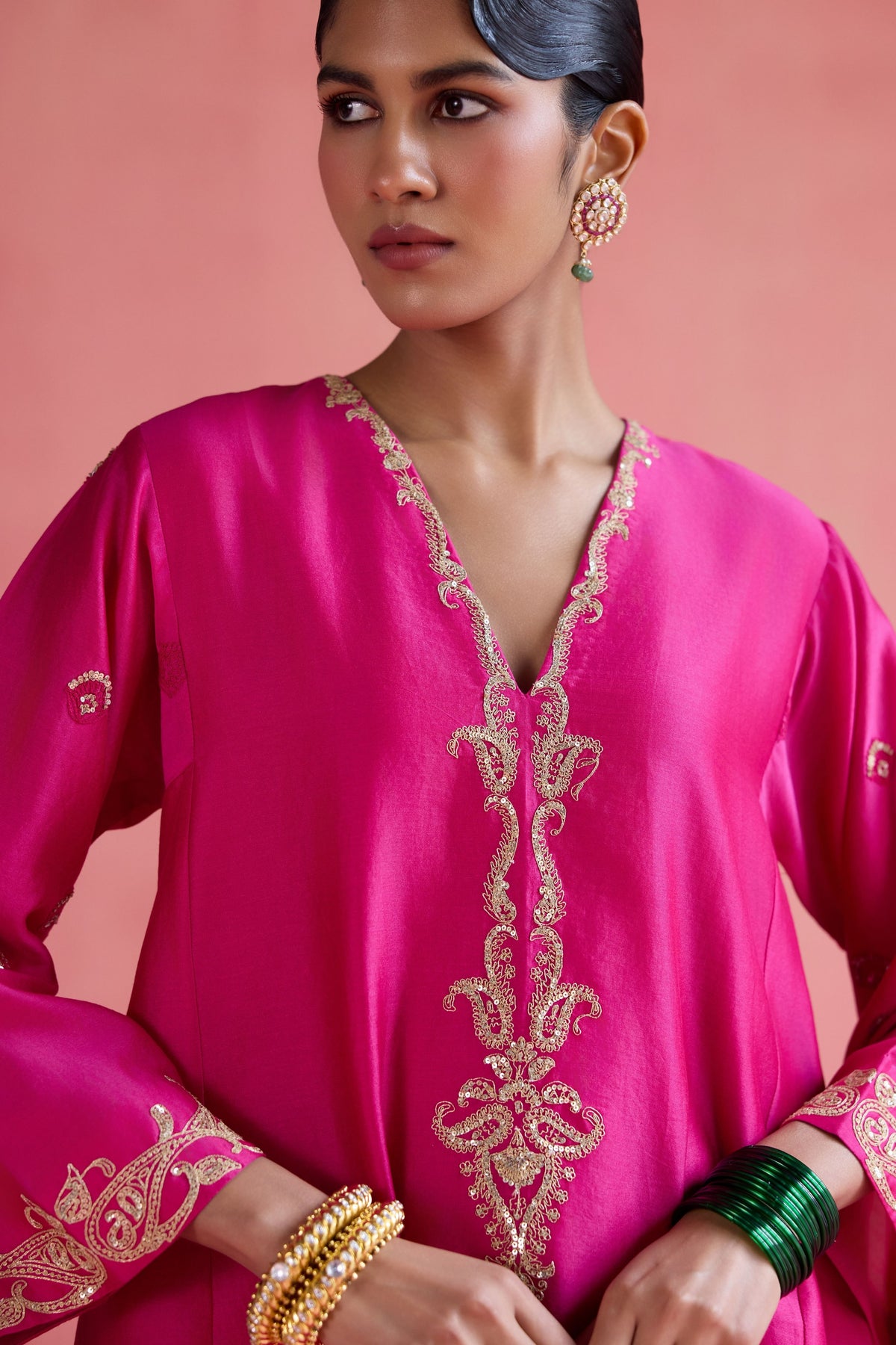 Noor Fuchsia Kurta Set