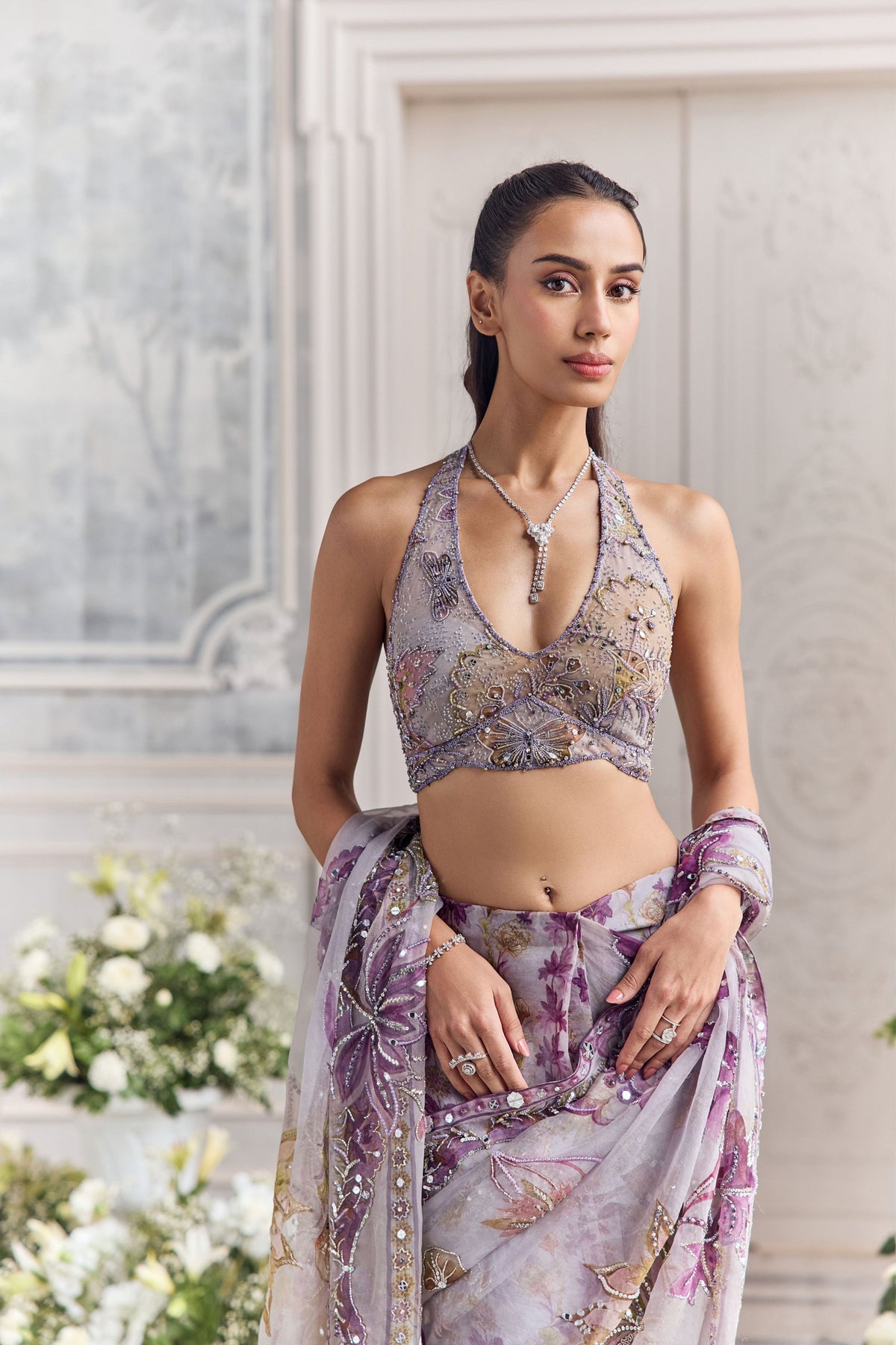 Lina Draped Saree Set