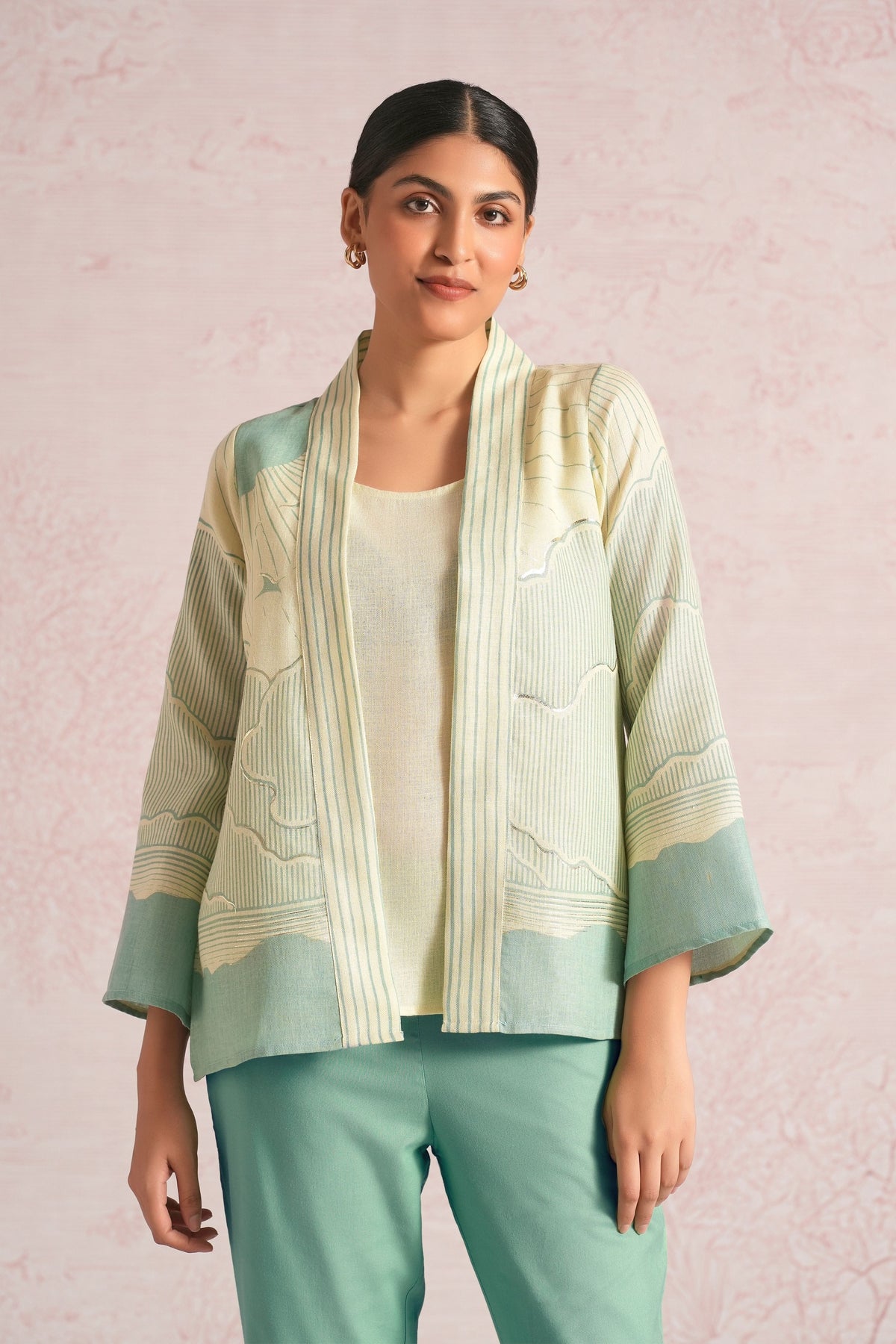 Silver Sea Green Jacket