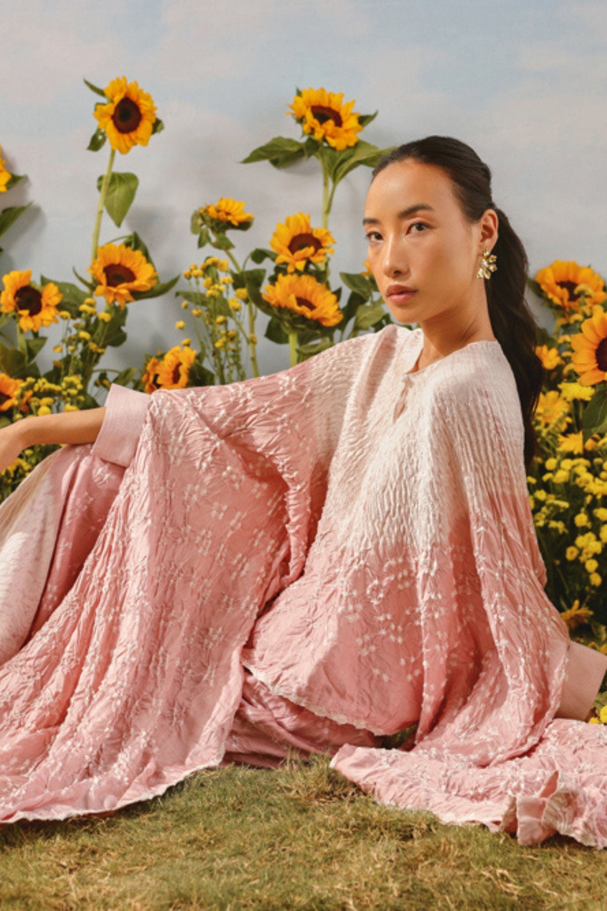 Shibori Bandhani Cape