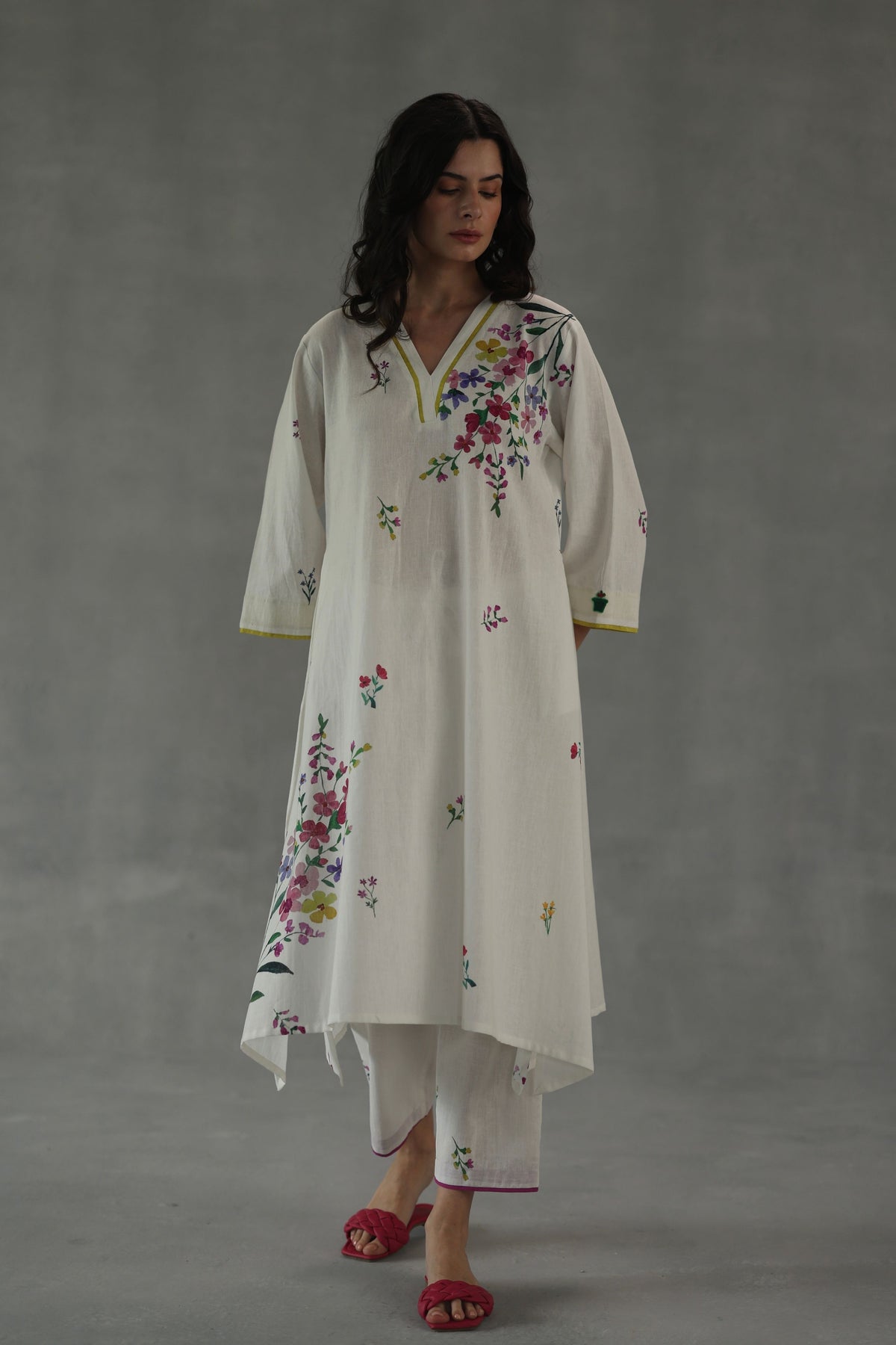 White Viola Kurta Set
