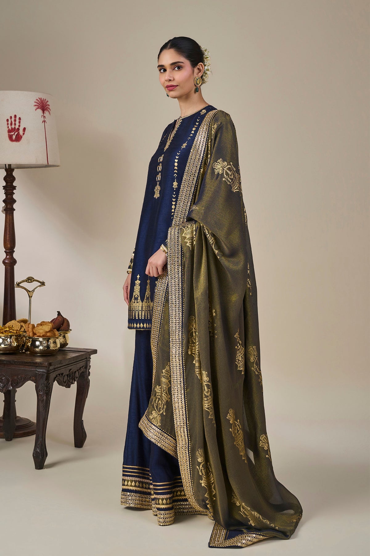 Blue Heirloom Moonfall Sharara Set