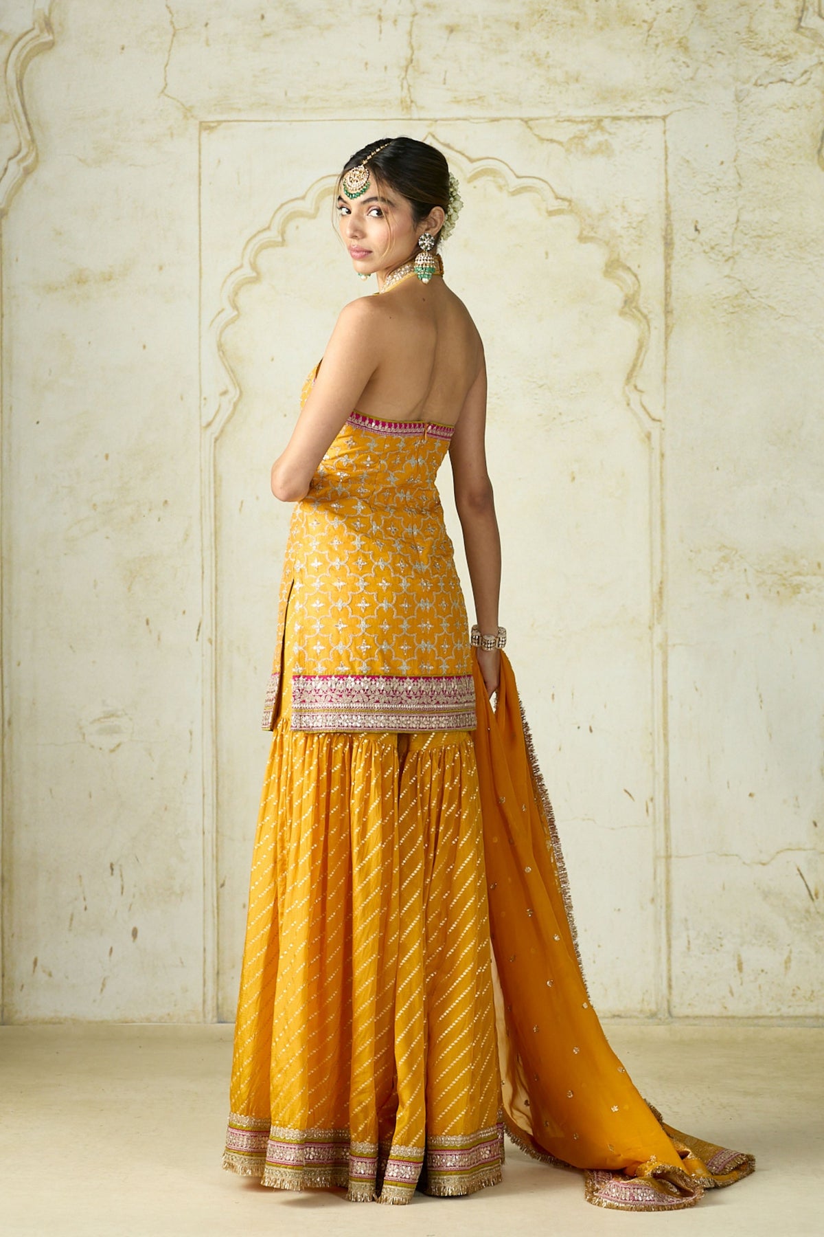 Yellow Kainaat Sharara Set