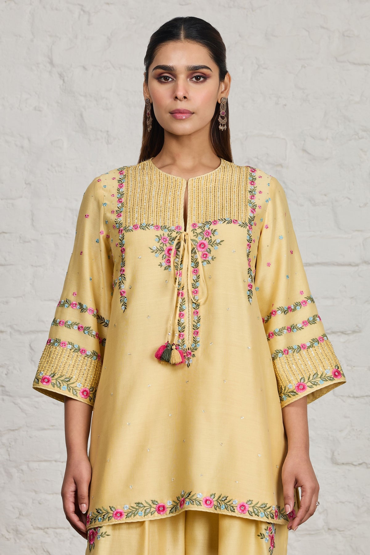 Annora Yellow Short Kurta Set
