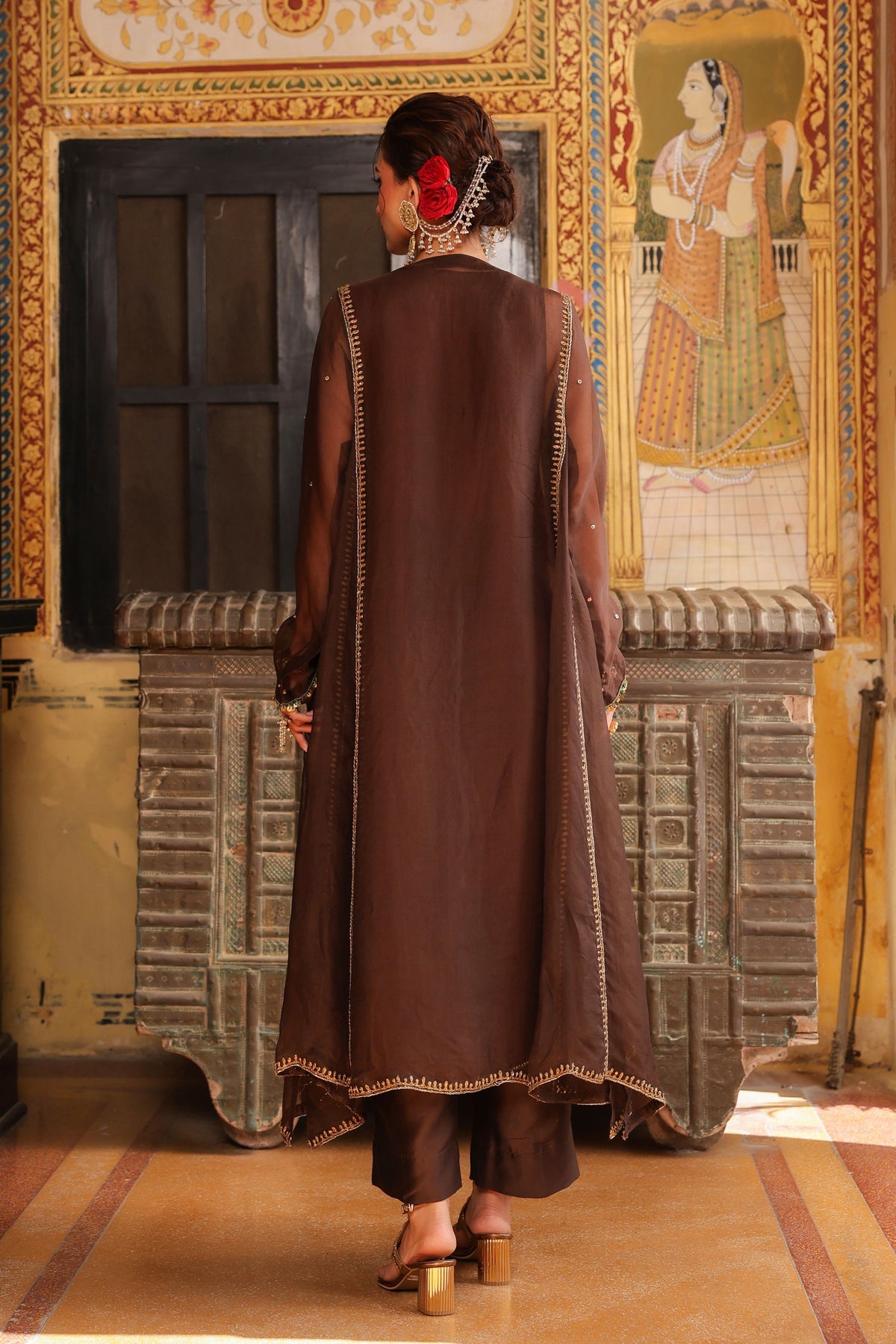 Ahista Brown Kurta Set
