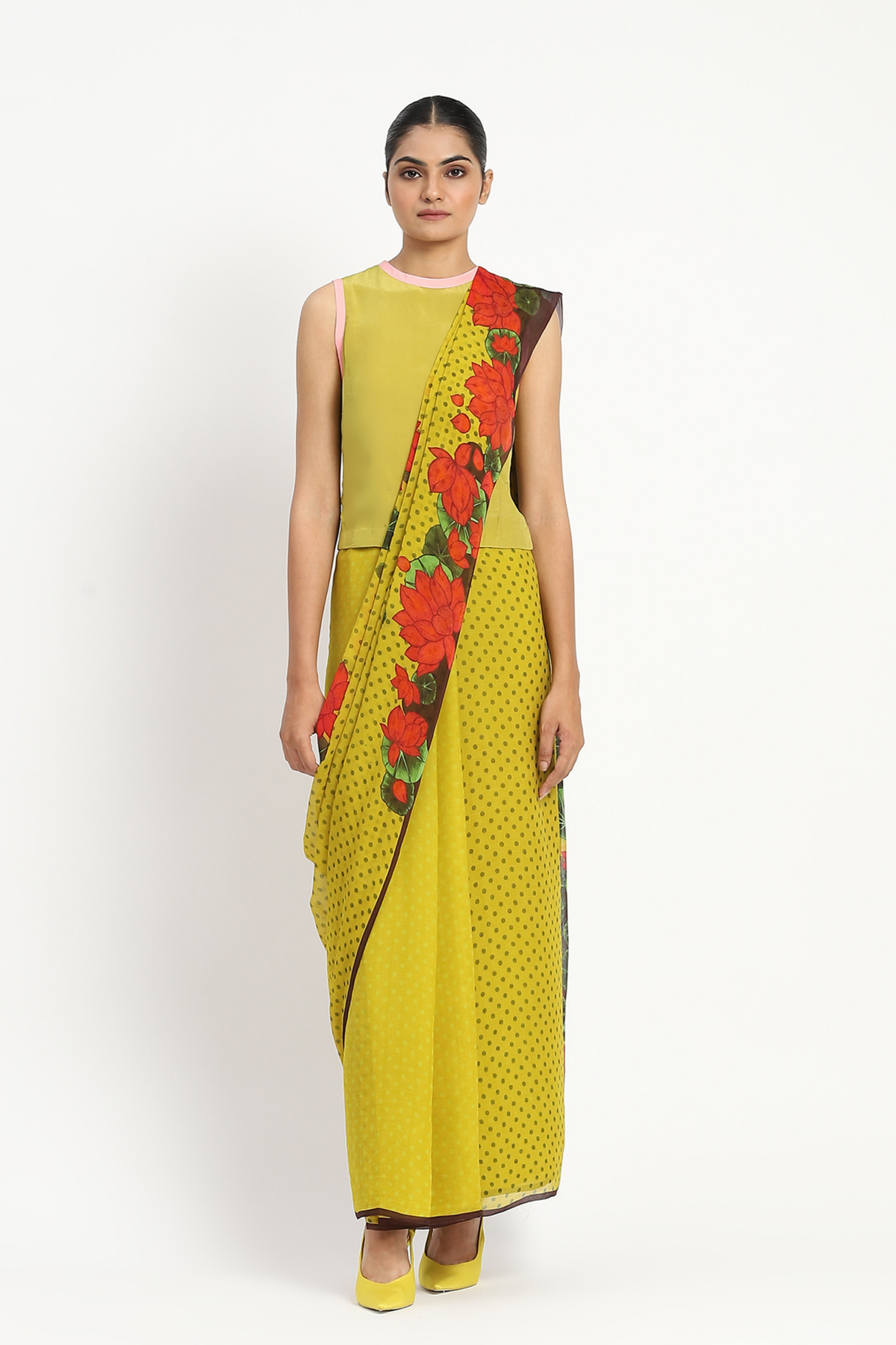 Garden Graffiti Green Printed Saree