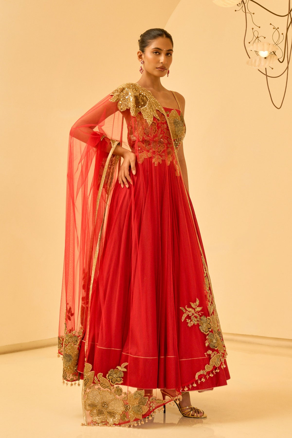 Floral Anarkali Set