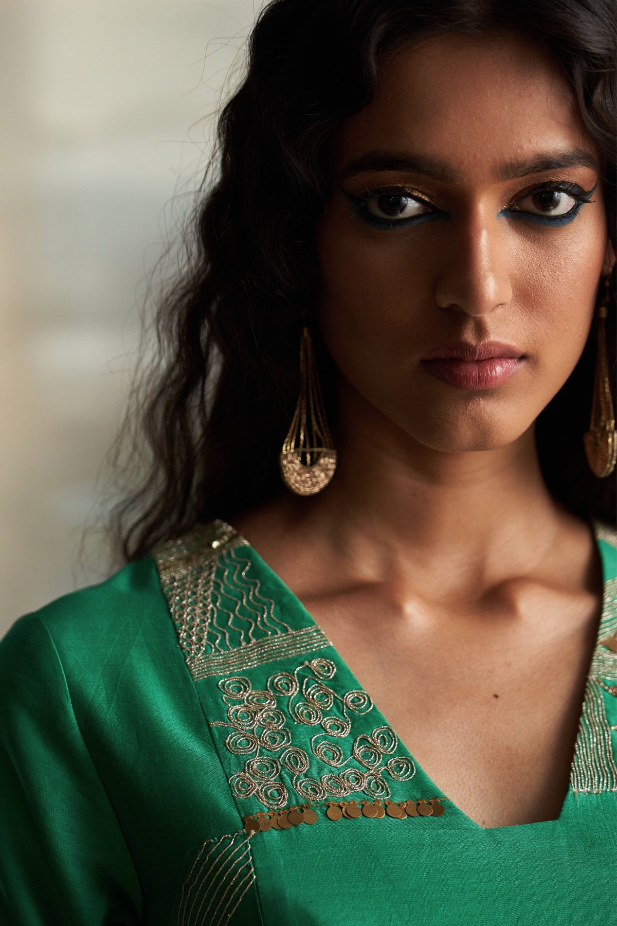 Green Straight Kurta Set