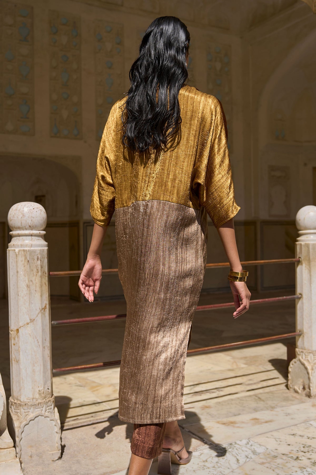 Lamé Blocked Co-ord Set