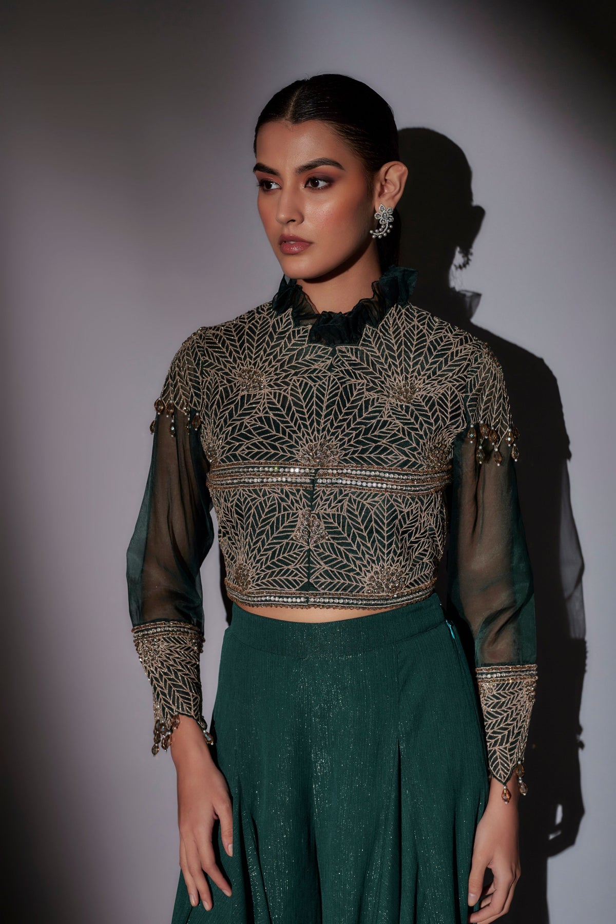 Heavy Embellished Short Jacket Set