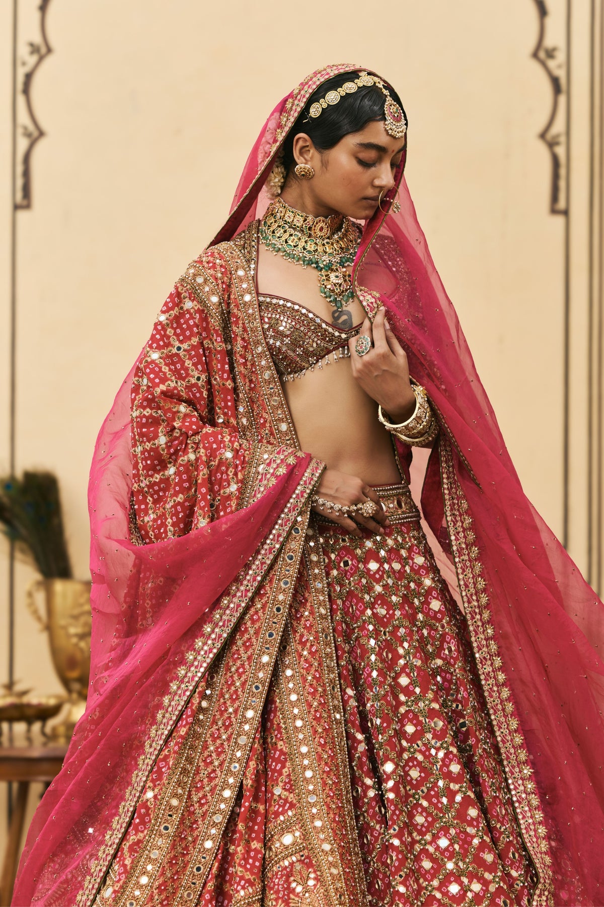 Gulabi Lehenga Set