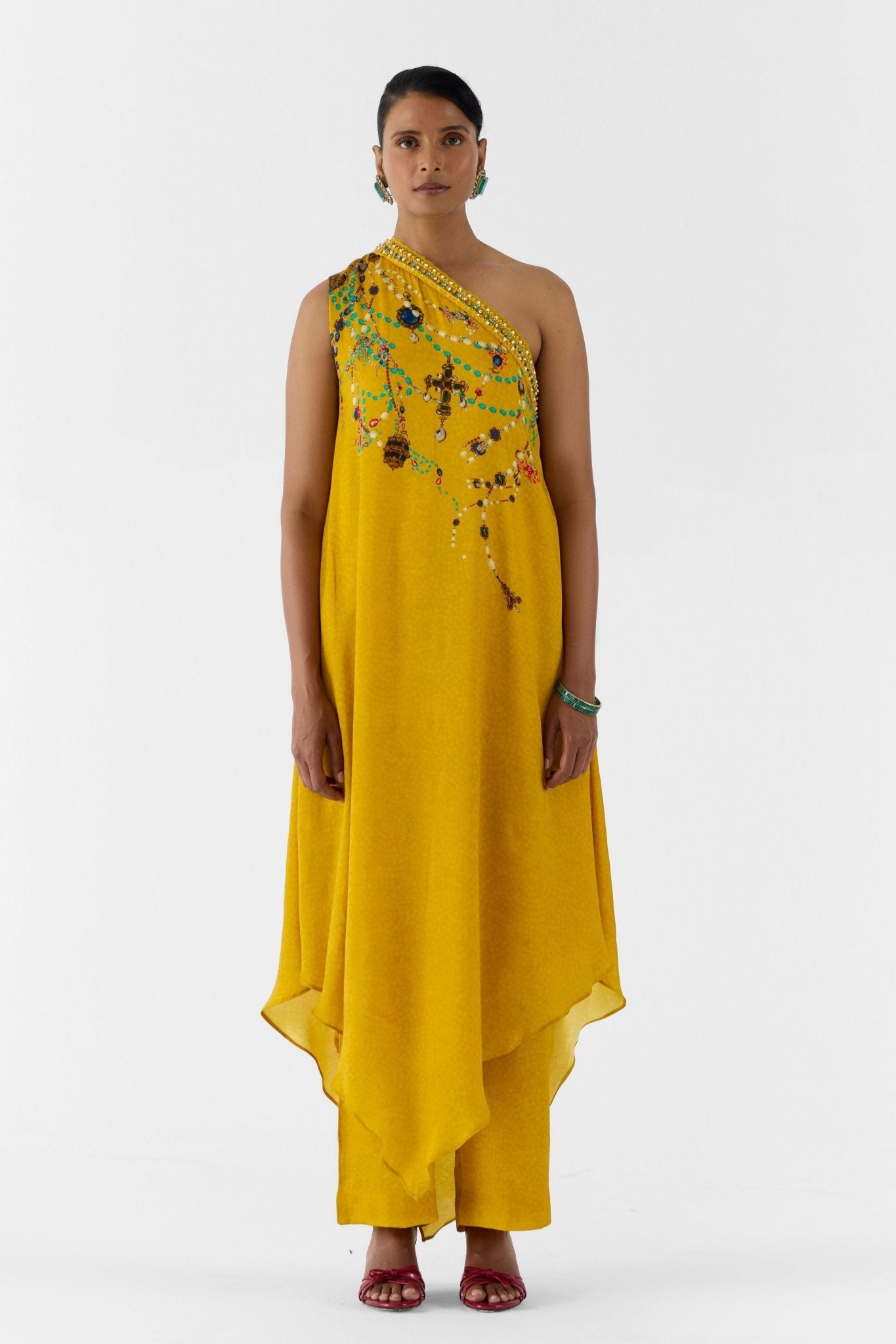 Mustard Maharani Co - ord Set - Studio Rigu - Elahe