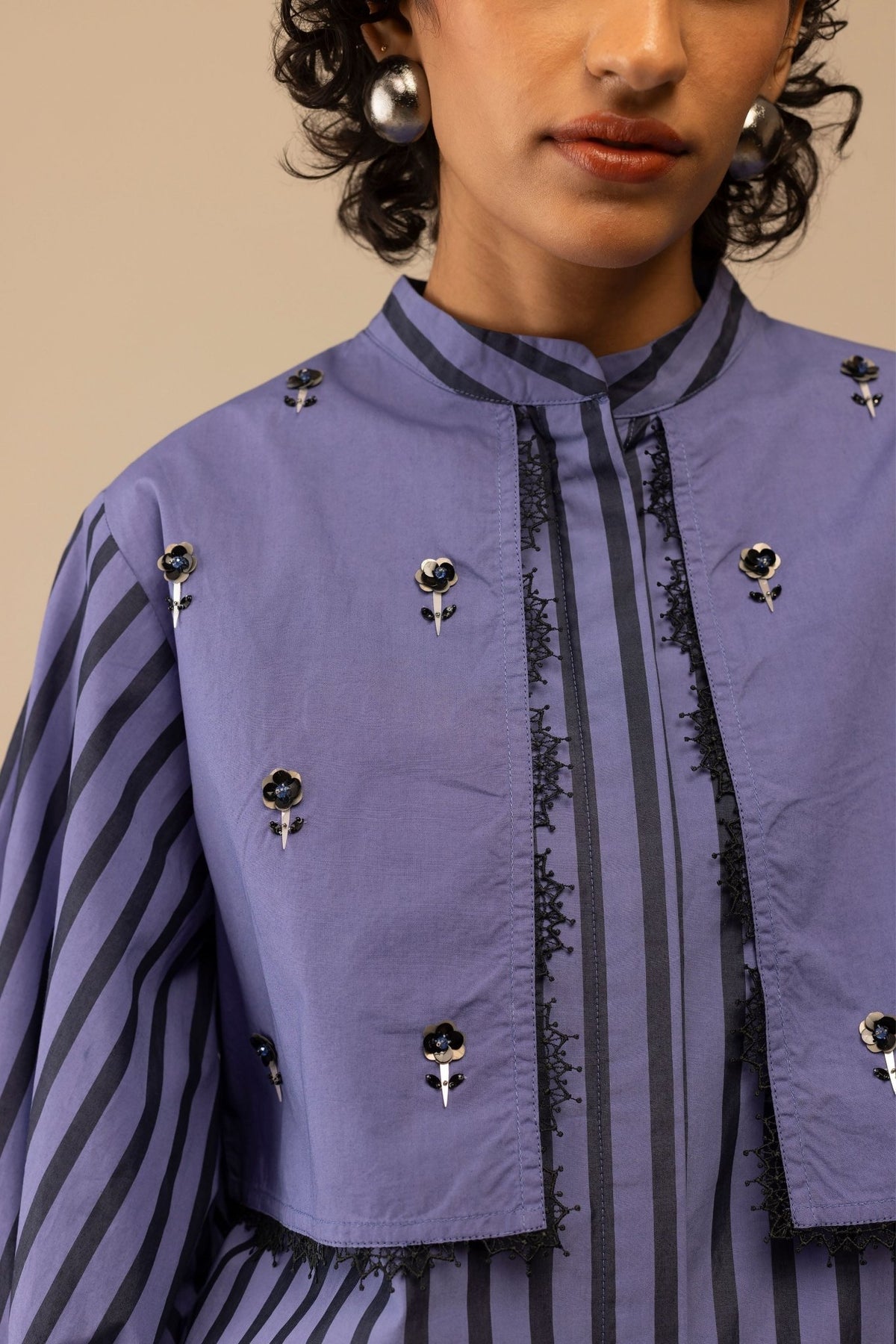 Nora Blue Stripe Top - Bunka - Elahe