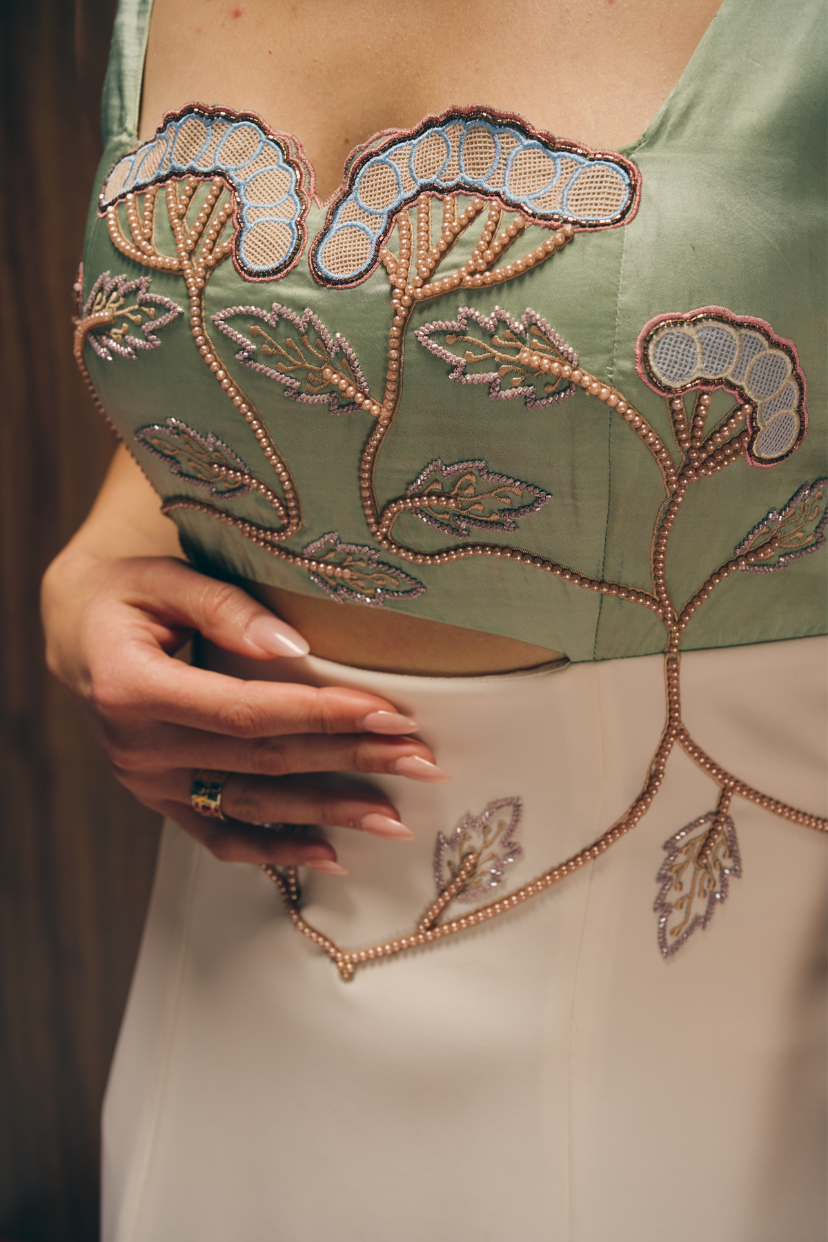 Sage Silken Gown