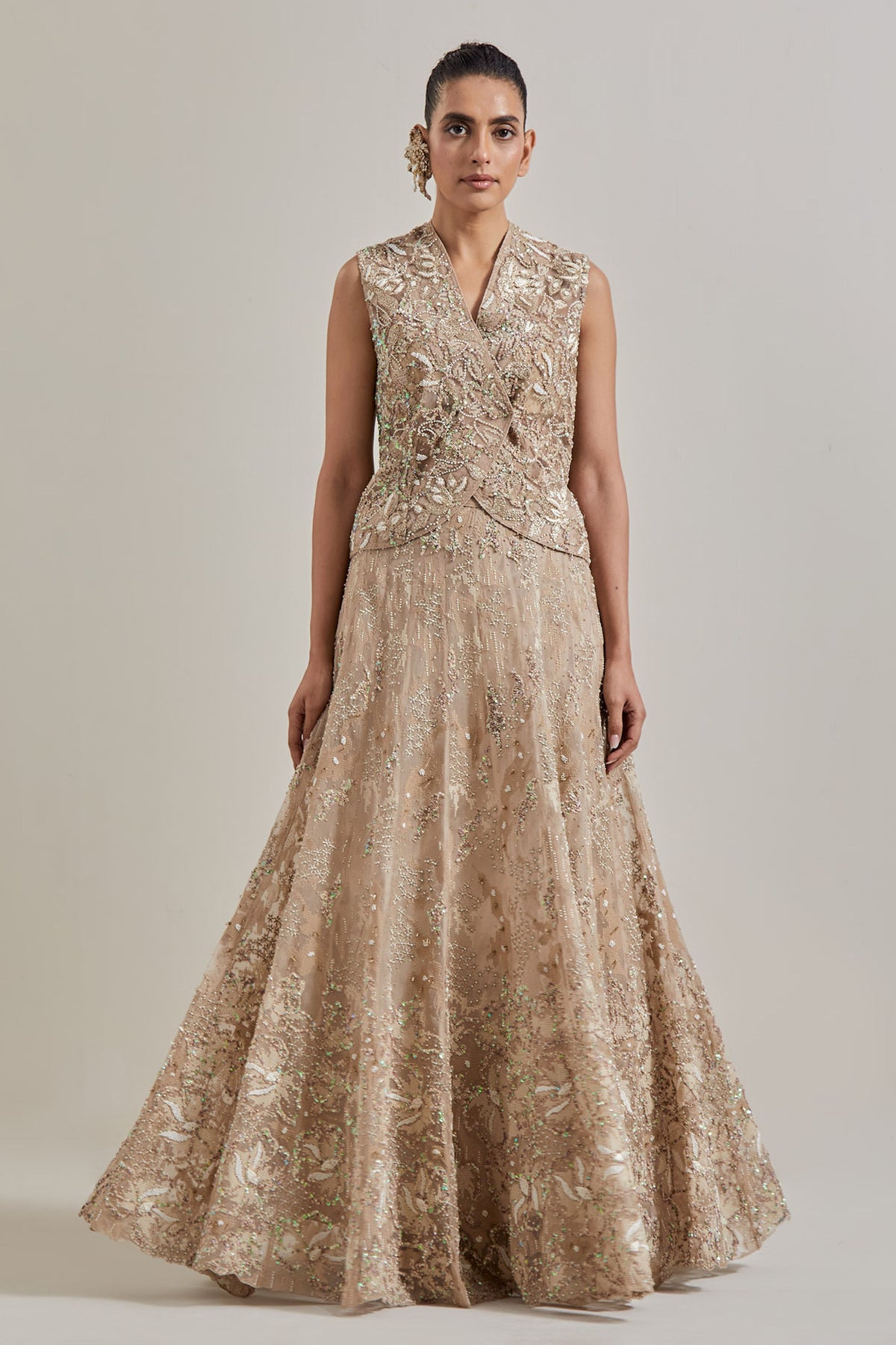 Champagne Glimmer Skirt Set