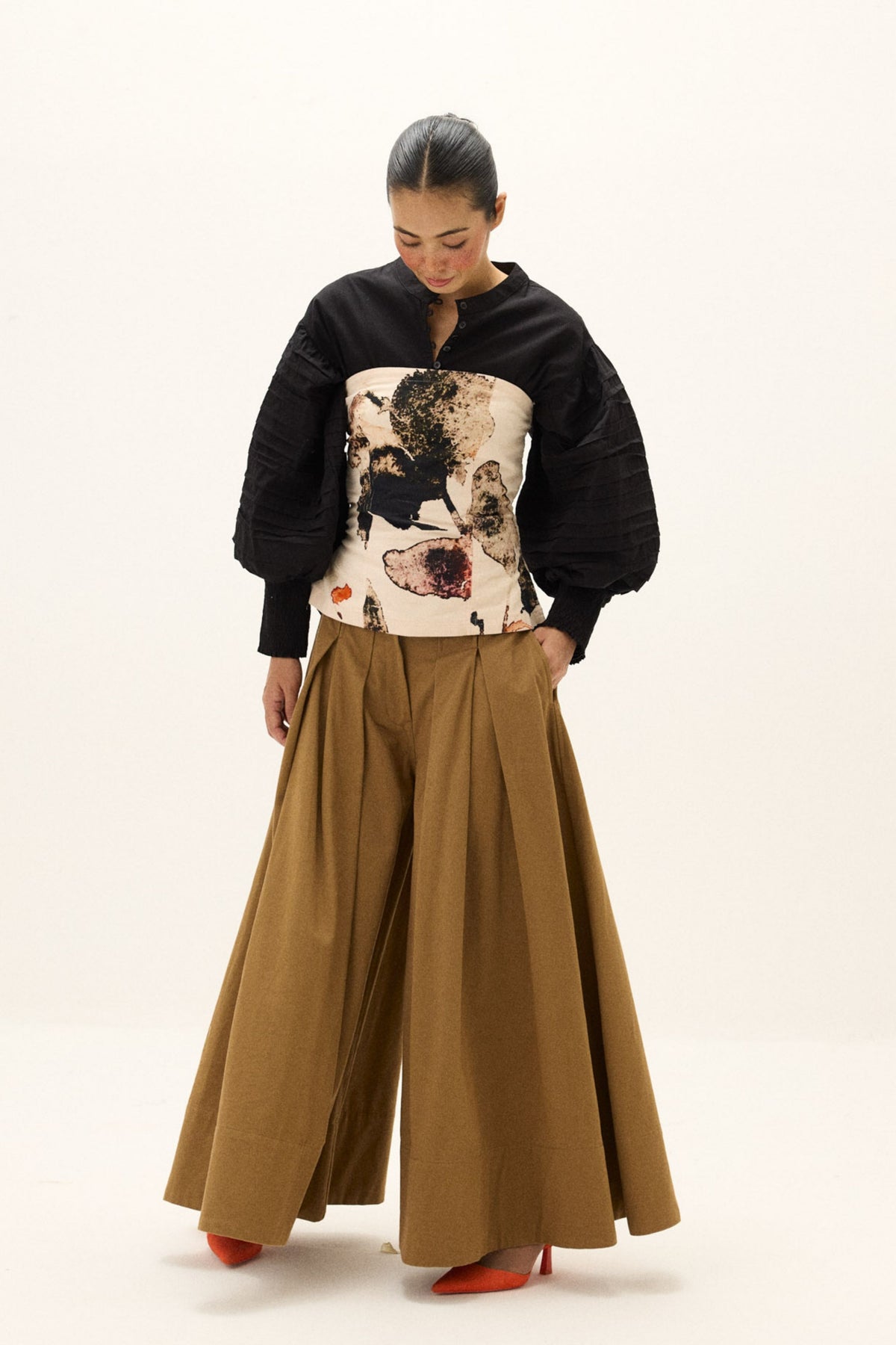 Rust Leaf Corset Top